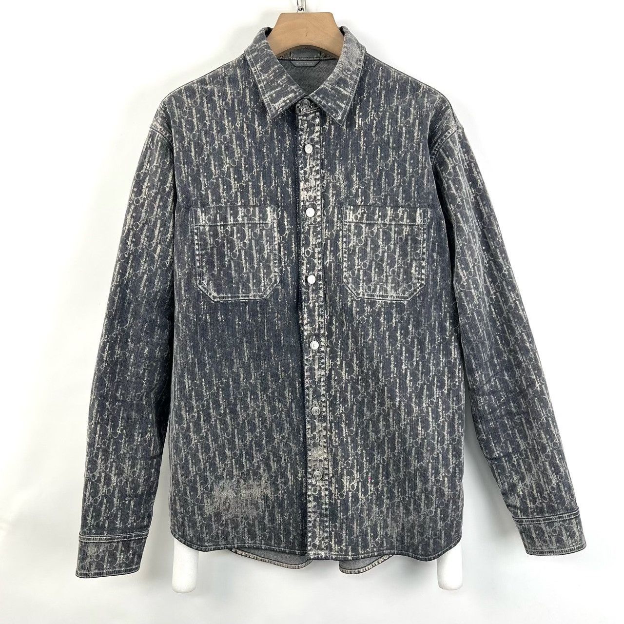 Dior Dior Logo Metallic Denim Shirt Size US S / EU 44-46 / 1 - 1 Thumbnail