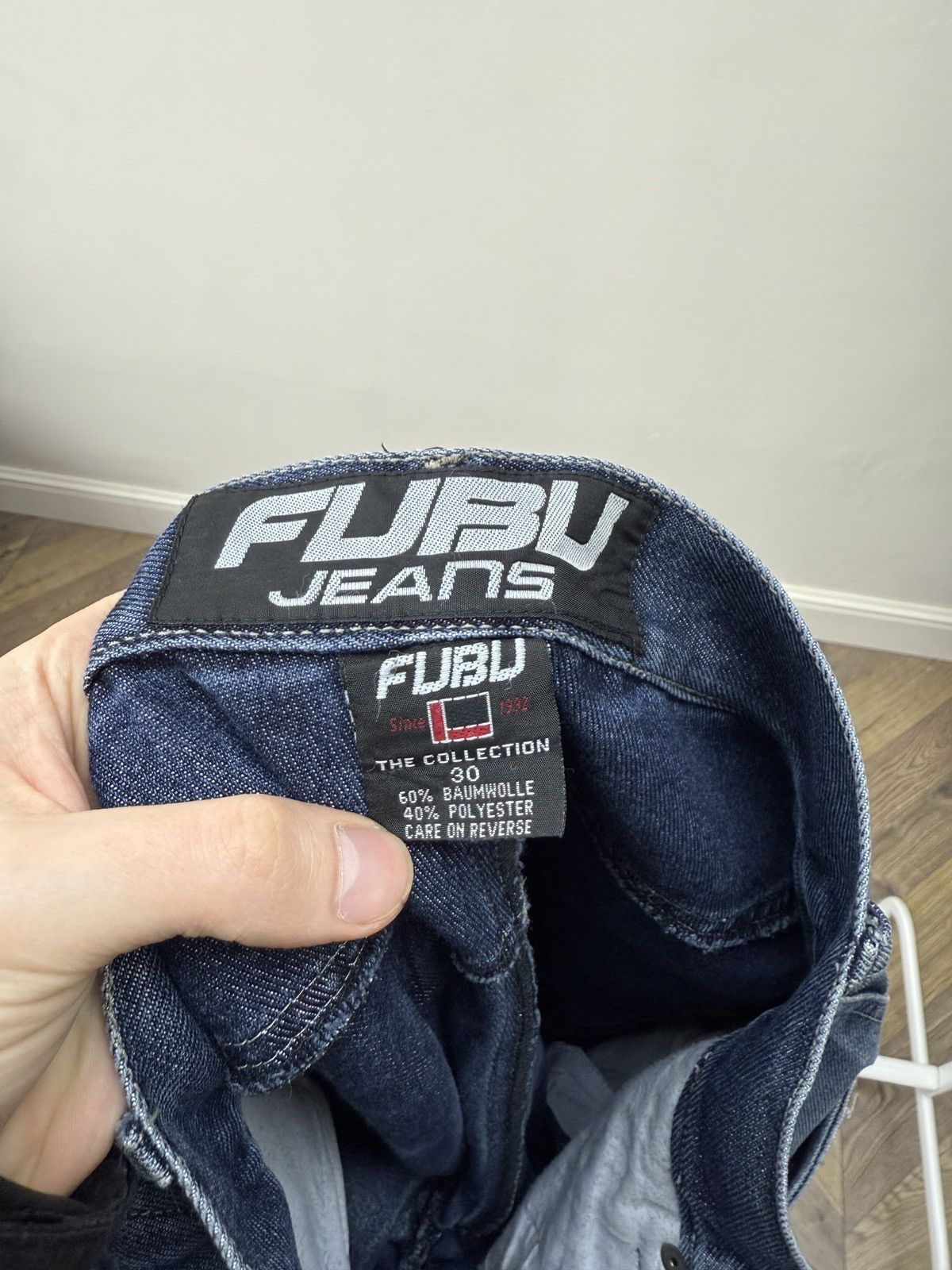 Fubu Vintage FUBU FB Collection Baggy Jeans Blue Y2K Hip Hop Rap Size US 30 / EU 46 - 19 Thumbnail