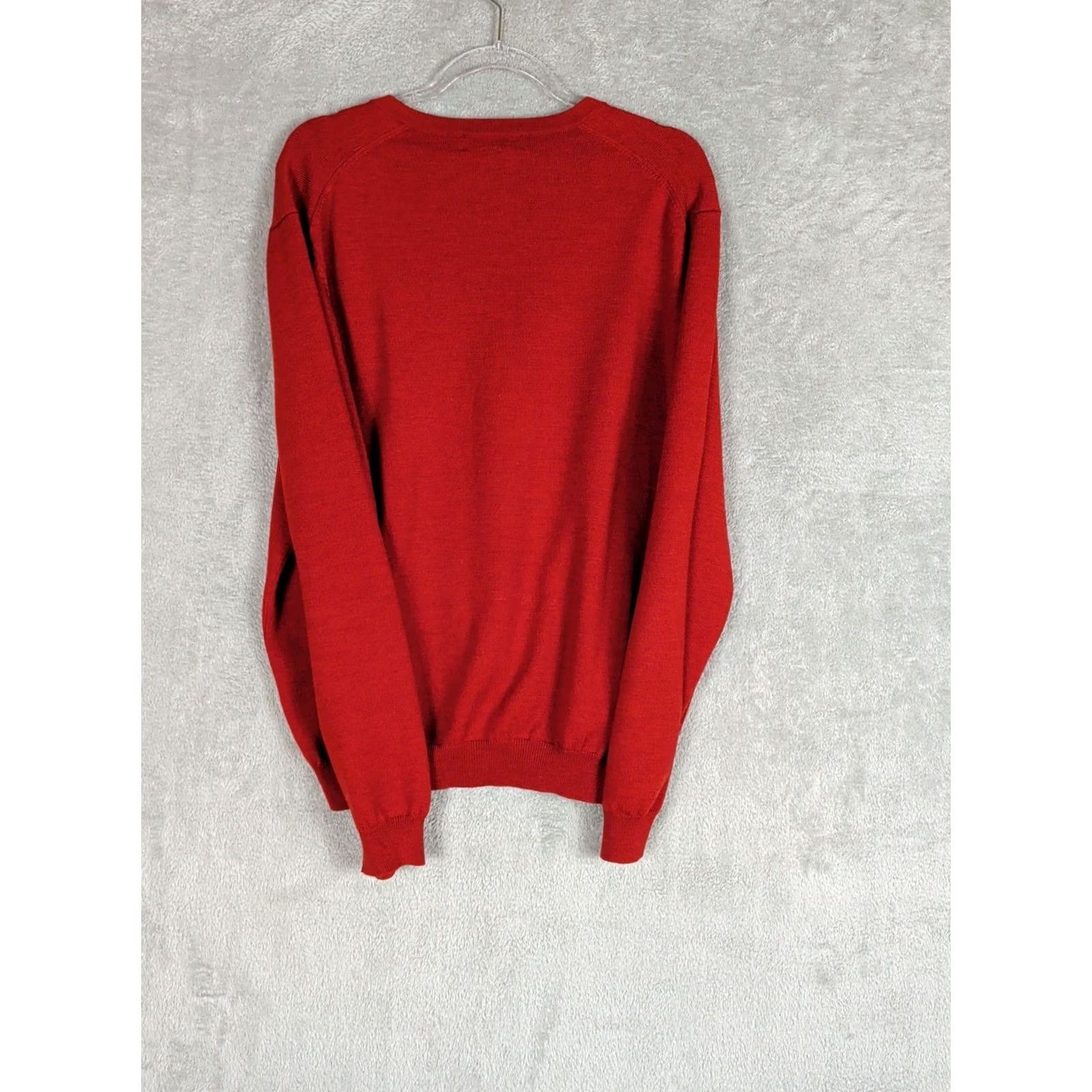 Brooks Brothers Brooks Brothers Sweater Mens L Rusty Orange Merino Wool Stretch V-Neck Pullover Size US L / EU 52-54 / 3 - 6 Thumbnail