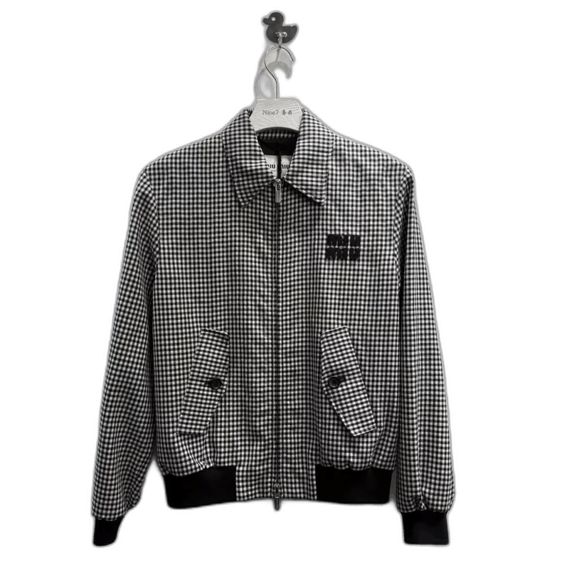 Miu Miu Miumiu New Gingham Check Pattern Jacket-yf Size US M / EU 48-50 / 2 - 1 Thumbnail