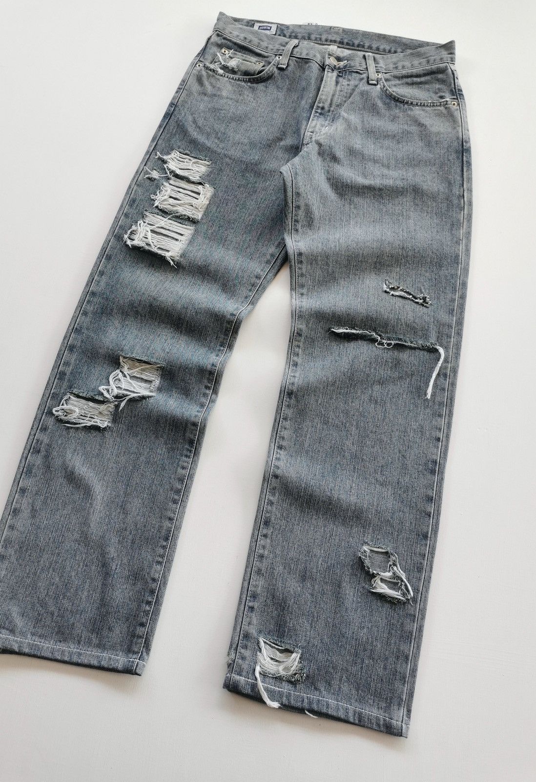 Edwin Edwin 403 Loose Fit Distressed Denim Jeans Size US 32 / EU 48 - 2 Thumbnail