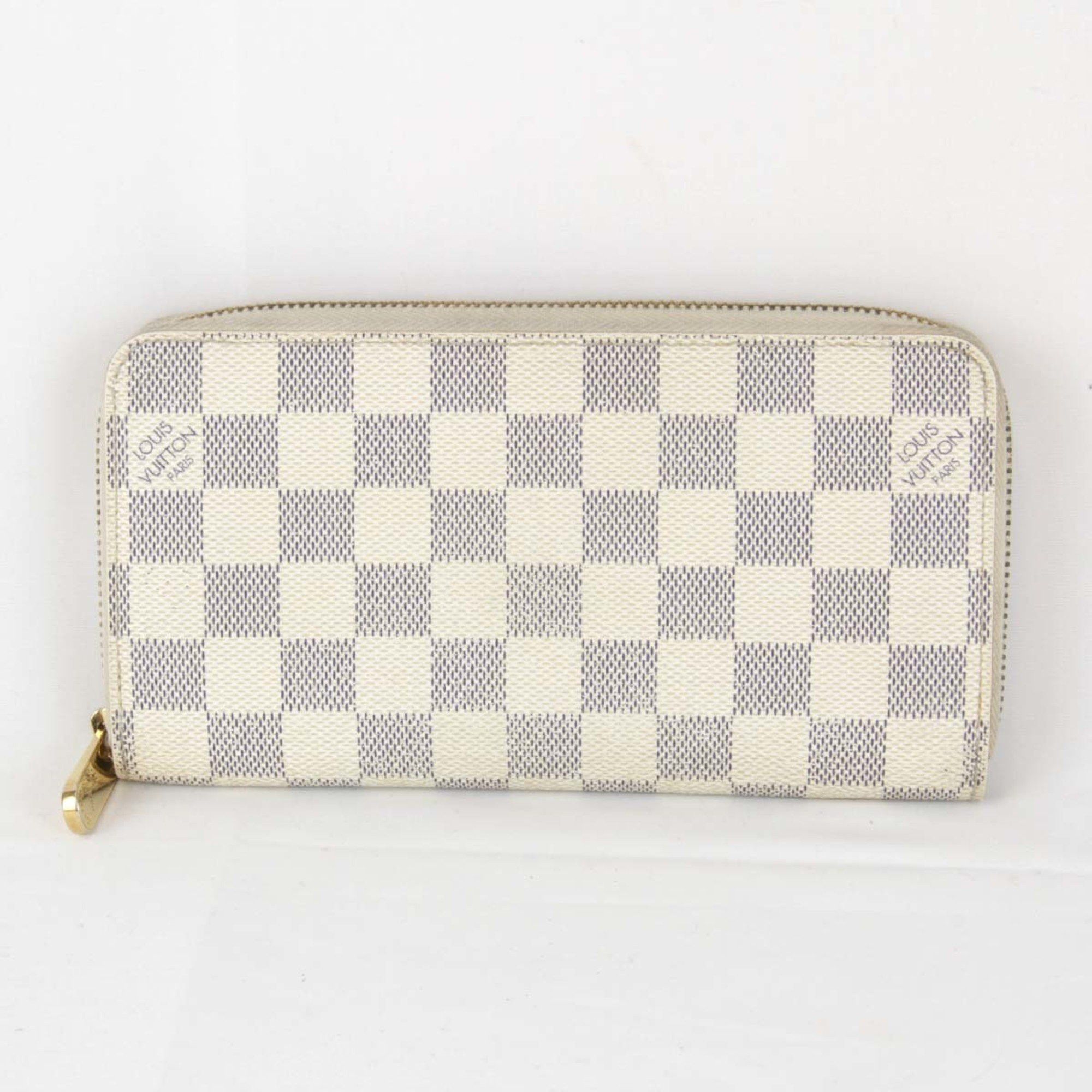 Louis Vuitton Zippy Wallet N41660 Long Damier Azur Canvas Women's