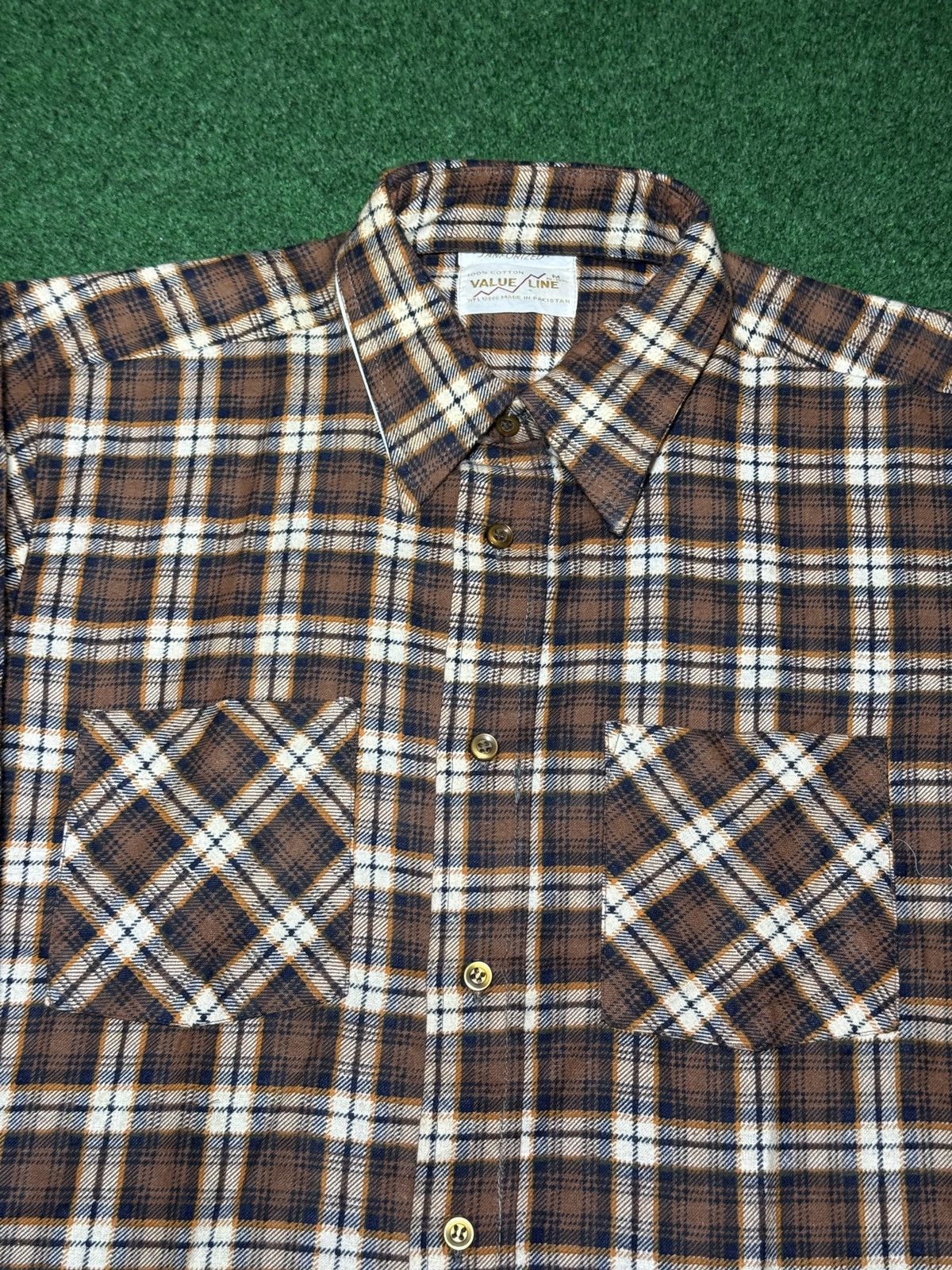 Vintage Sanforized Cotton Flannel Vintage 80s 90s Plaid Button Up Size US M / EU 48-50 / 2 - 2 Thumbnail