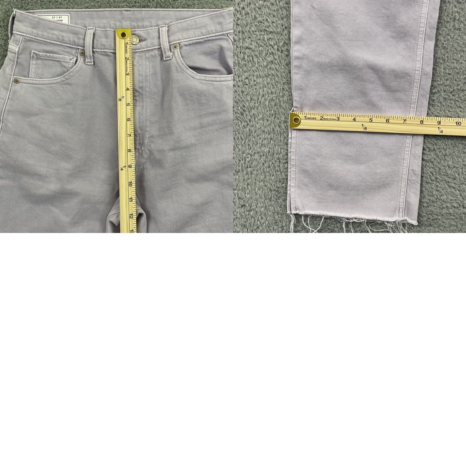 Gap VINTAGE GAP Jeans Womens 27/4R Purple 90s Loose High Rise Denim Pocket Zip Boho Grunge by GAP 1969 Womens Jeans Size 27" / US 4 / IT 40 - 9 Thumbnail