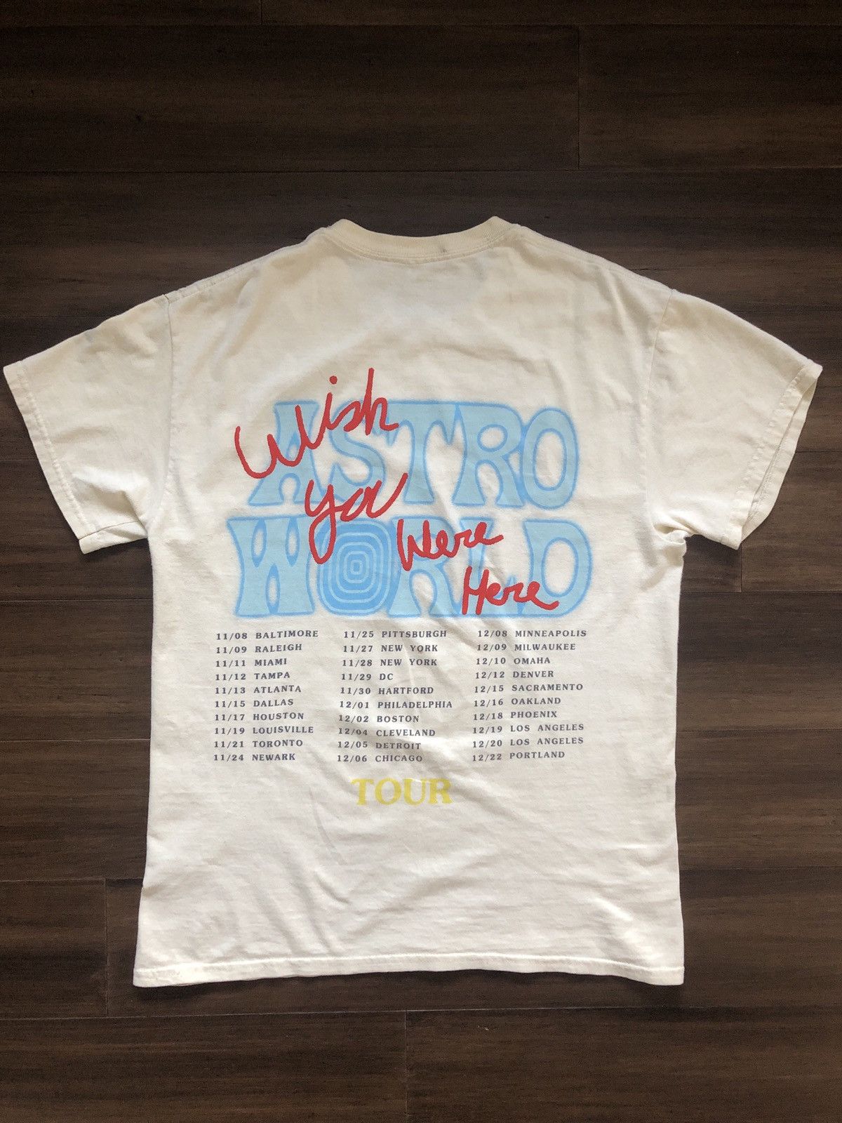 Travis Scott Travis Scott Sicko Mode Astroworld tour tee Size US S / EU 44-46 / 1 - 2 Thumbnail