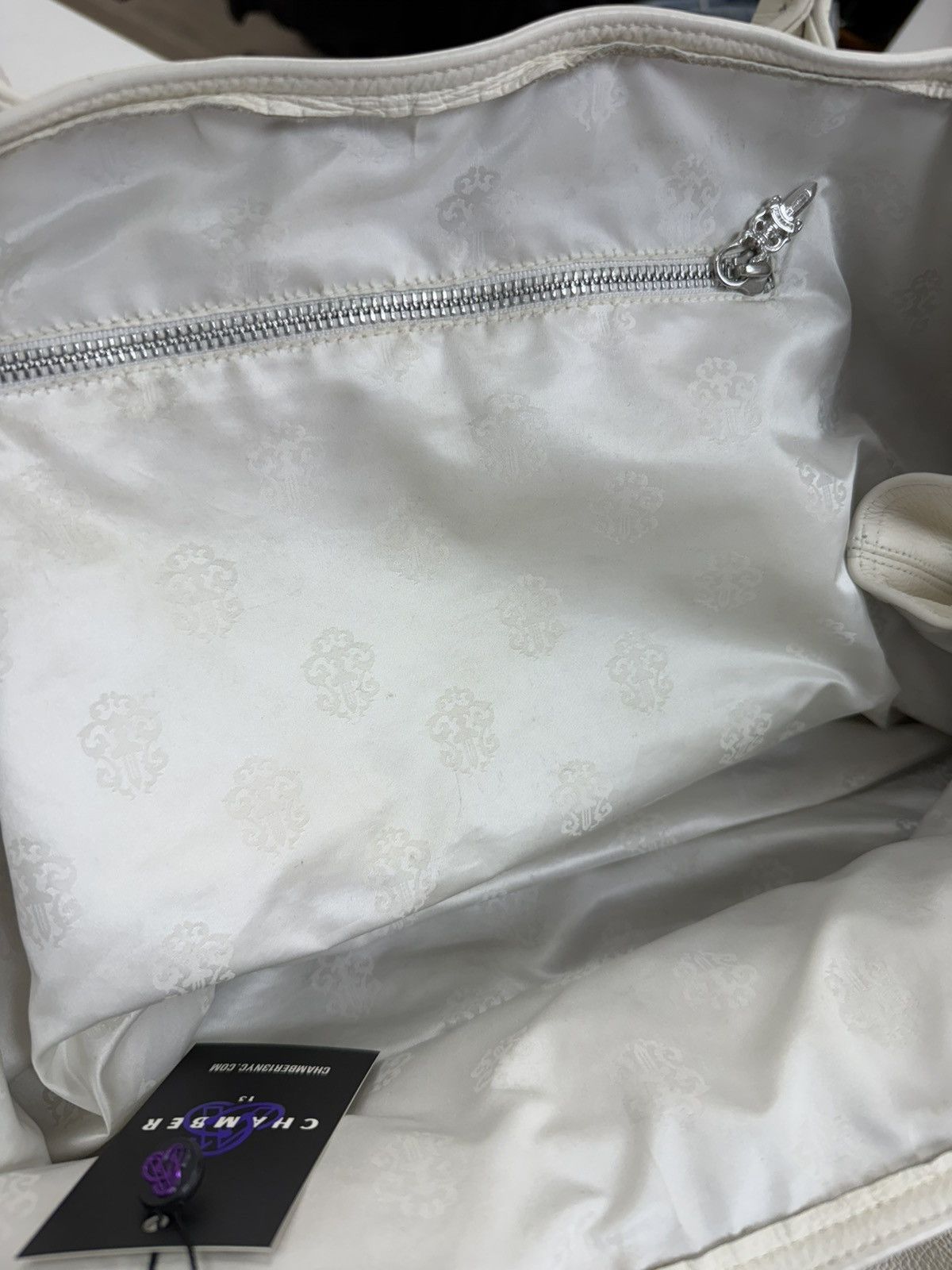 Chrome Hearts Chrome Hearts White Fleur Patch Tote Bag Size ONE SIZE - 6 Thumbnail