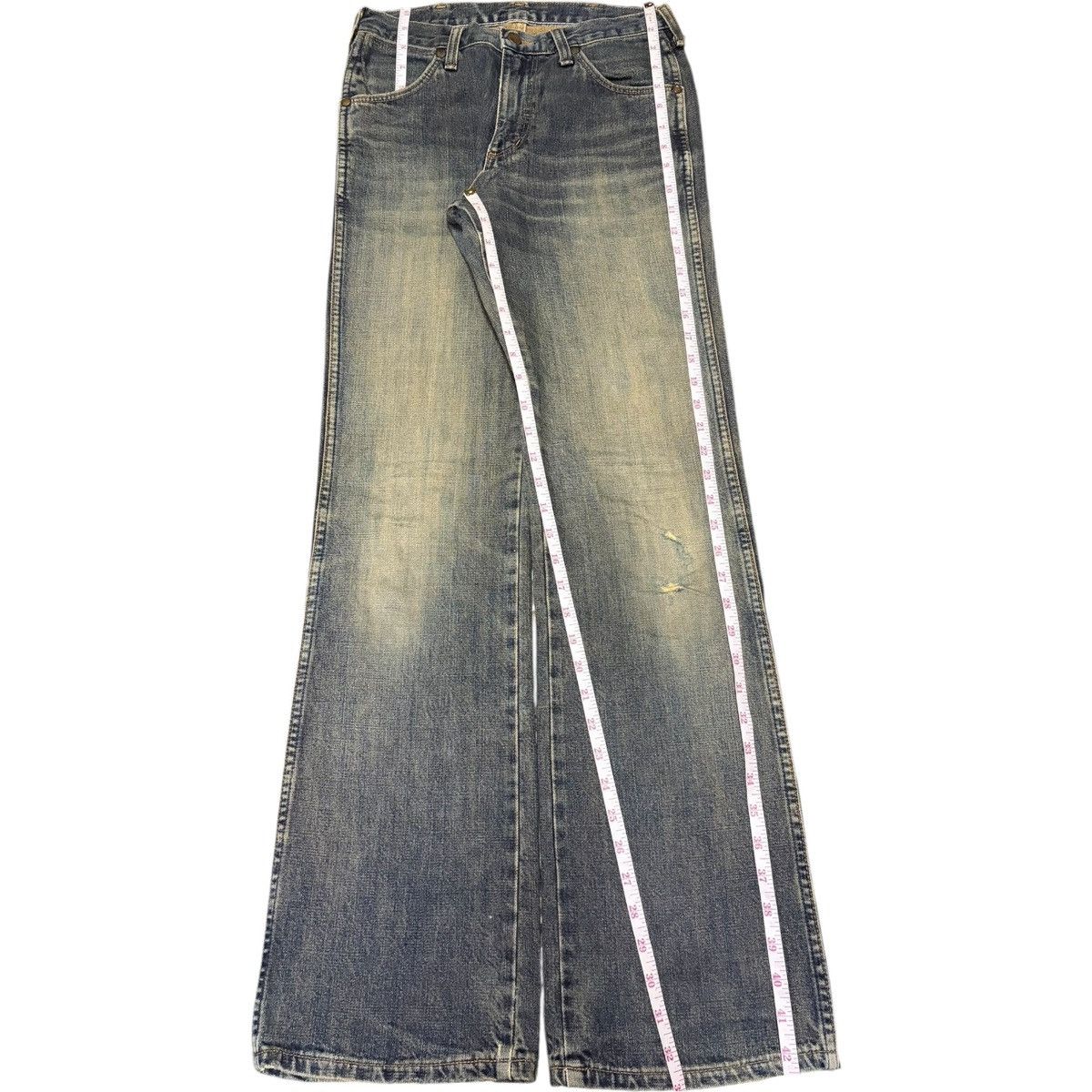 Vintage Wrangler Mud Wash Distressed Flare Jeans