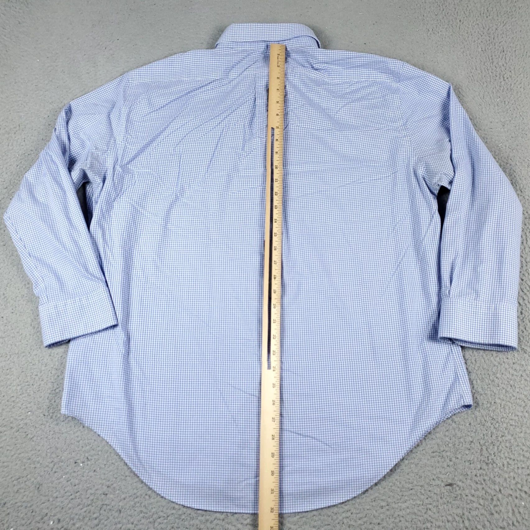 Ralph Lauren Ralph Lauren Dress Shirt Mens Size 17 Blue Check Long Sleeve Button-Down Size 46R - 5 Thumbnail