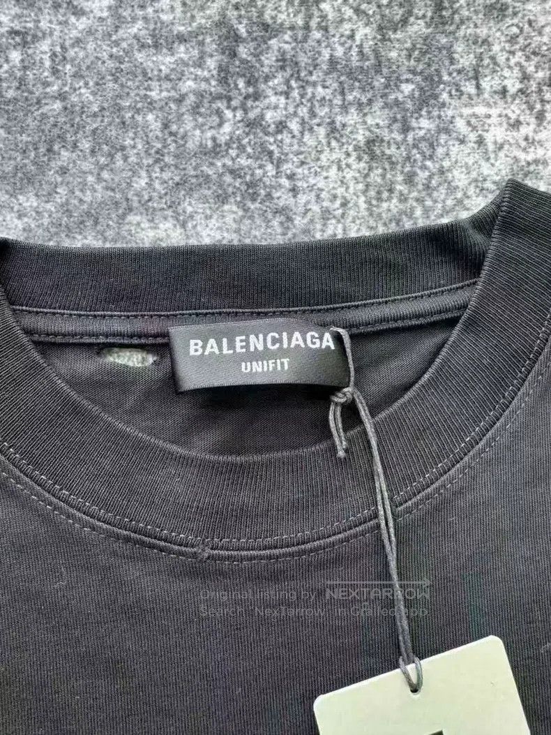 Balenciaga Balenciaga Black Big Ripped Short Sleeve Size US XS / EU 42 / 0 - 4 Thumbnail