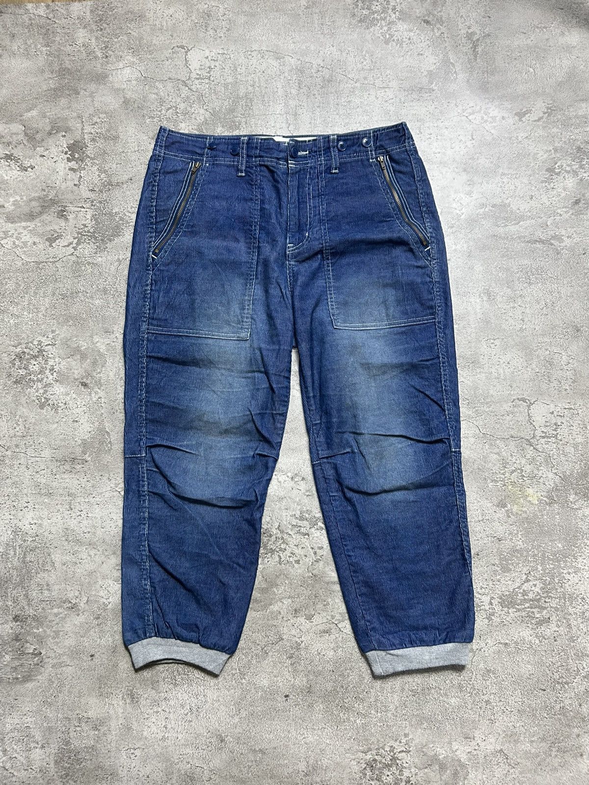 Ne-Net Ne Net by Issey Miyake Blue Corduroy Pants Size US 30 / EU 46 - 1 Thumbnail
