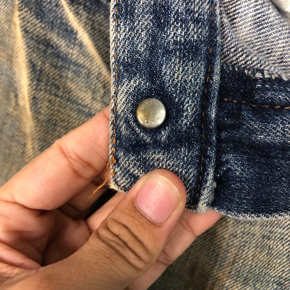 Japanese Brand SHIPS 1975 Repro Workwear Jeans – Destroyed Knees Grime Fade Size 30" / US 8 / IT 44 - 21 Thumbnail
