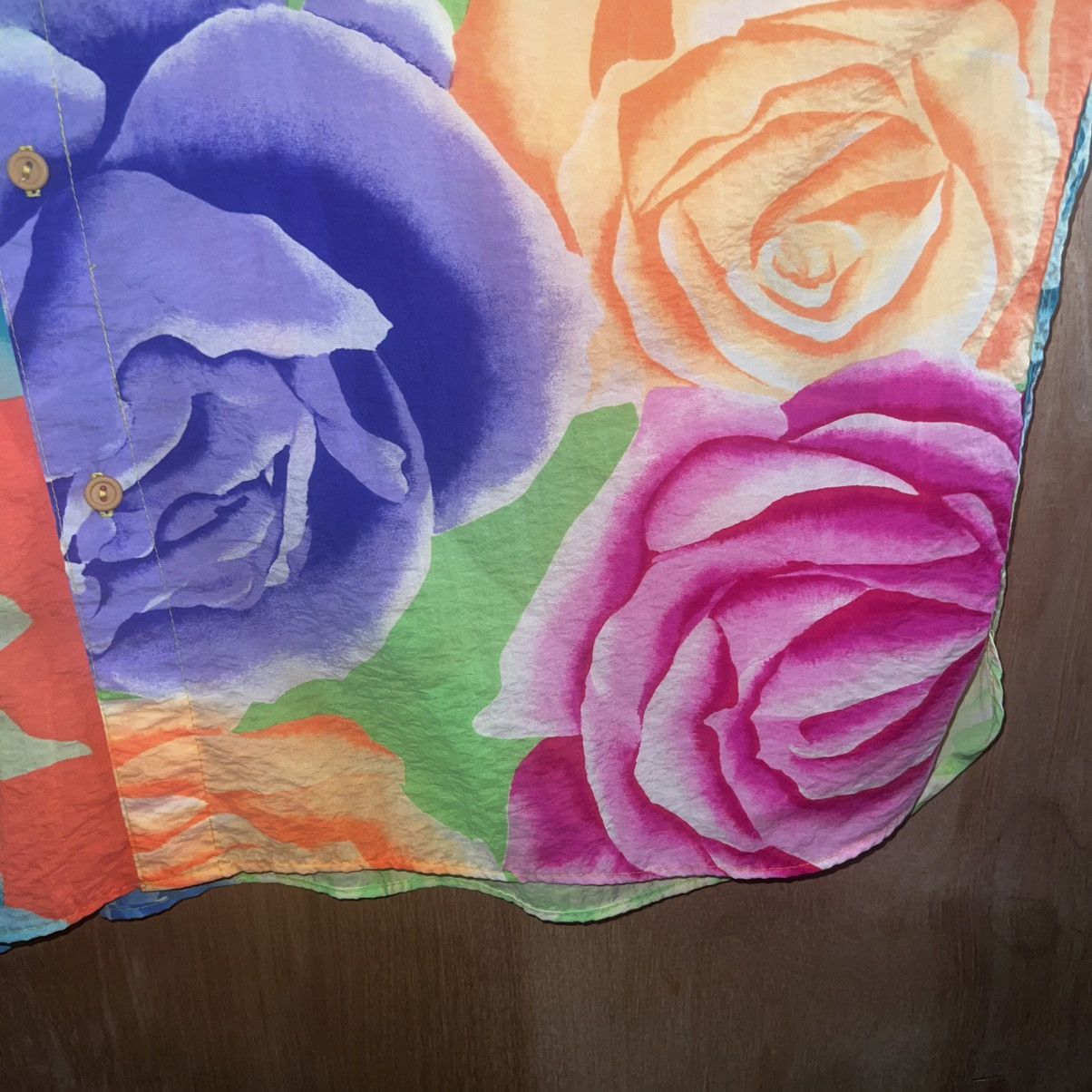 Jams World VINTAGE JAMS WORLD USA SURF LINE NEON ROSES NYLON CAMP SHIRT Size US XXL / EU 58 / 5 - 6 Thumbnail