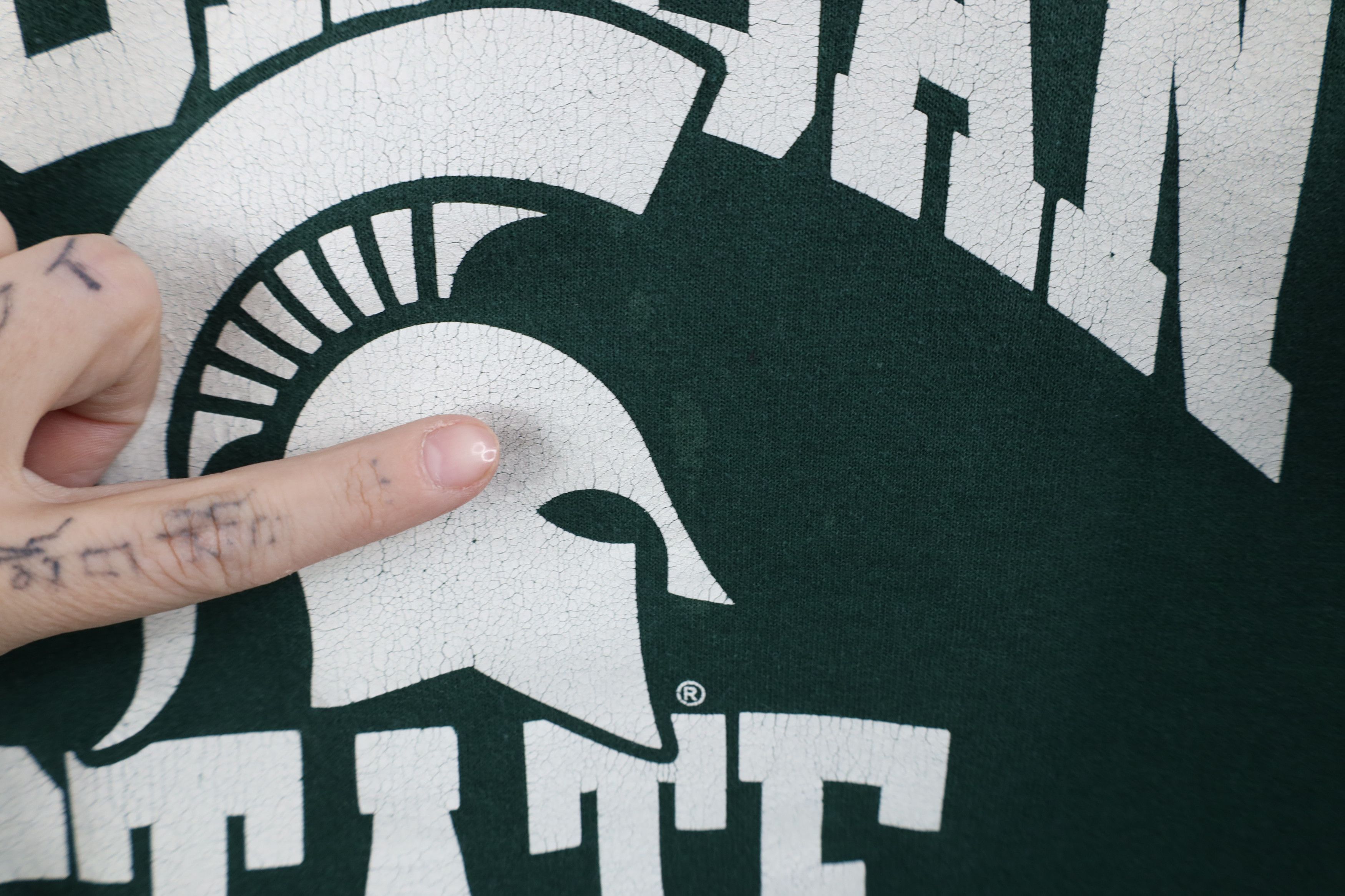 Vintage Vintage 90s Michigan State University Crewneck Sweatshirt Size US XL / EU 56 / 4 - 5 Thumbnail