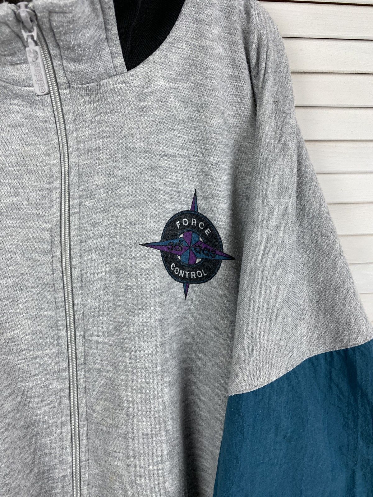 Adidas Vintage 90s Adidas Champ Force Control Zip Jacket Trefoil Size US XL / EU 56 / 4 - 4 Thumbnail