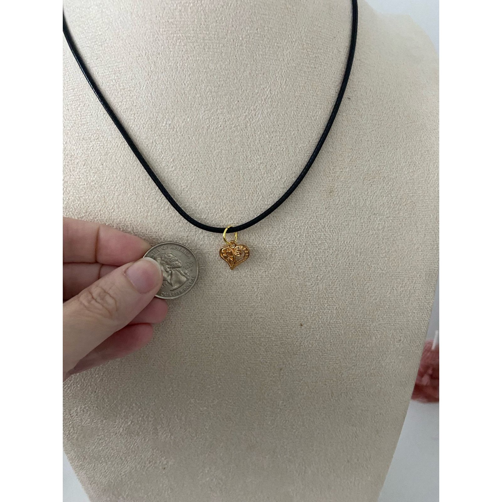 Handmade Little heart pendant necklace Size ONE SIZE - 3 Thumbnail