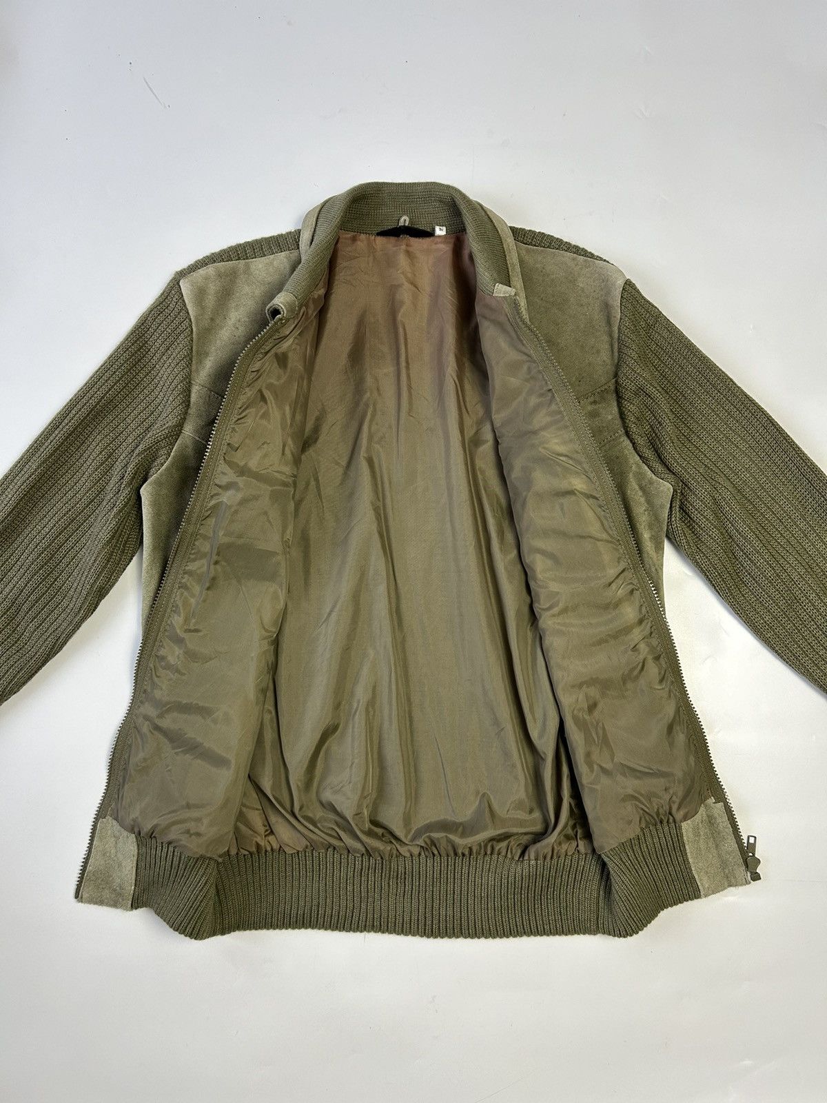 Japanese Brand TAKASHIMAYA HALF KNIT HALF SUEDED JACKET Size US L / EU 52-54 / 3 - 3 Thumbnail