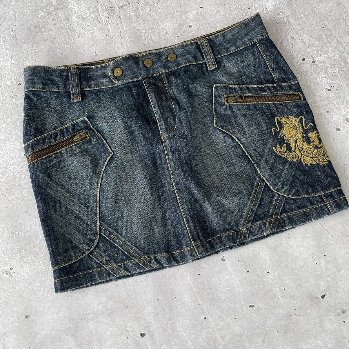 Japanese Brand × Vintage Vintage Cargo Mini Skirt y2k Size 28" / US 6 / IT 42 - 3 Thumbnail