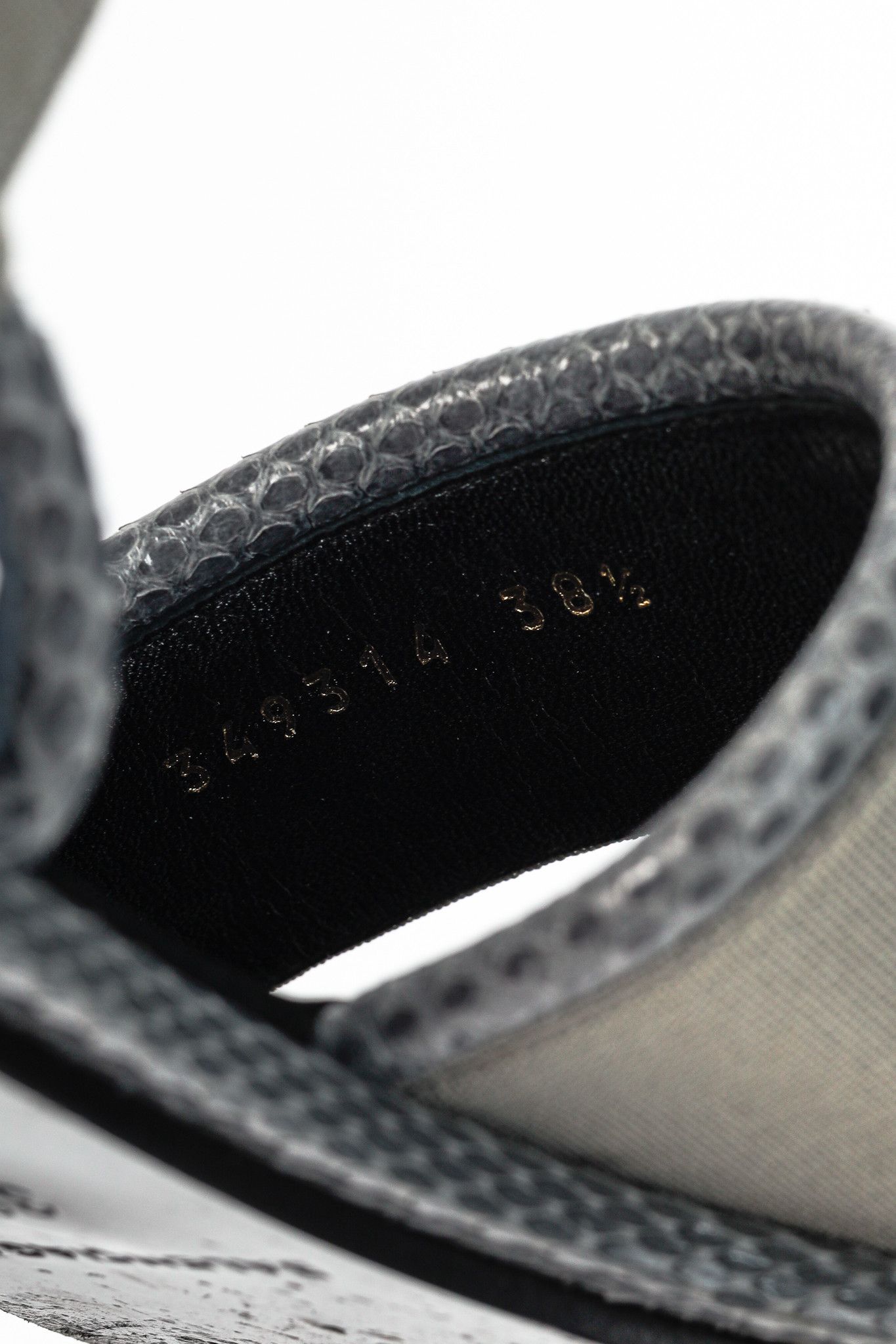 Balenciaga Balenciaga Elastic Snakeskin-Embossed-Trim Slingback Sandals Size US 7.5 / IT 37.5 - 10 Thumbnail