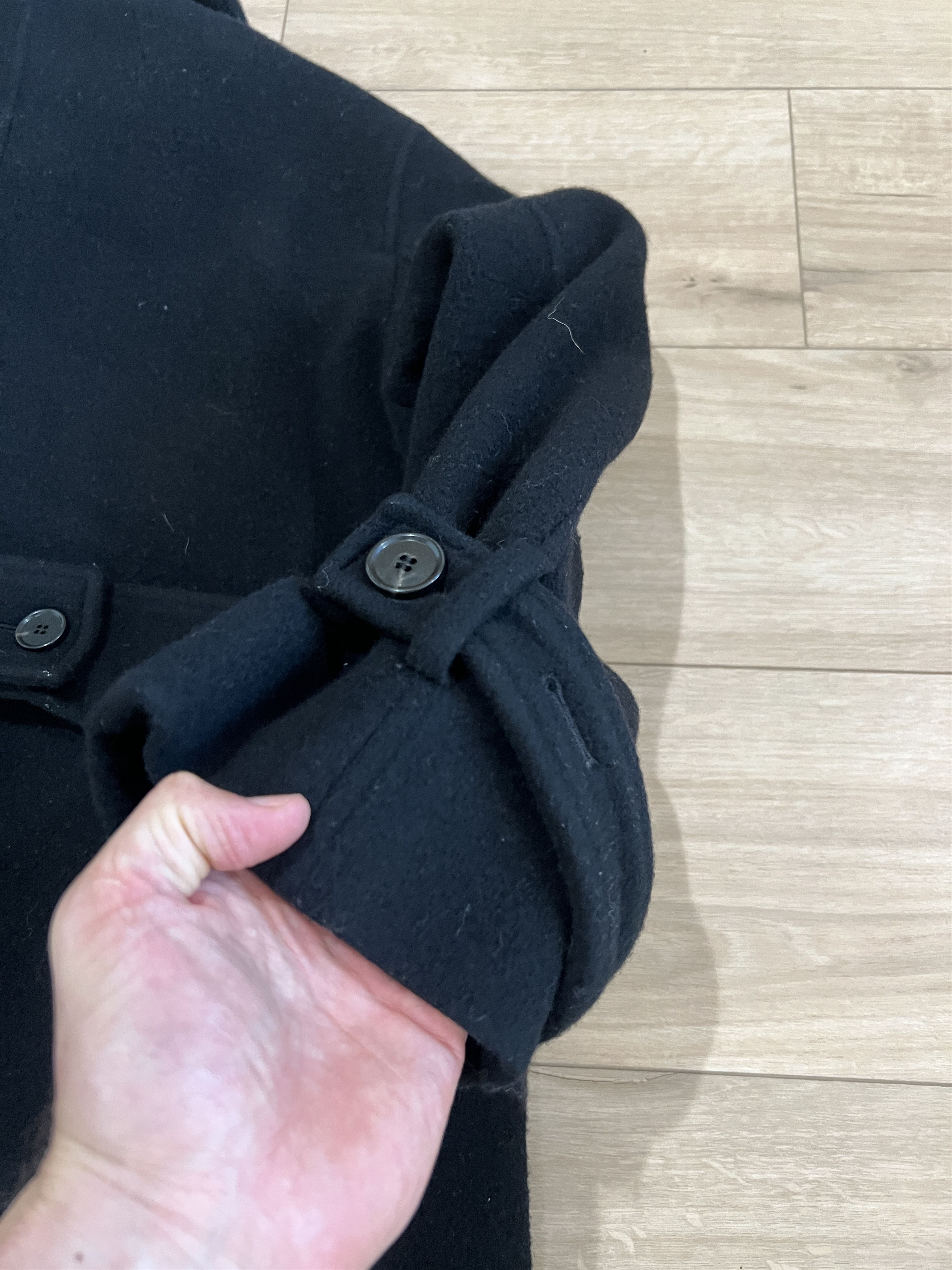 Cos COS Black Long Overcoat Wool Blend Minimal Overcoat Size US S / EU 44-46 / 1 - 5 Thumbnail