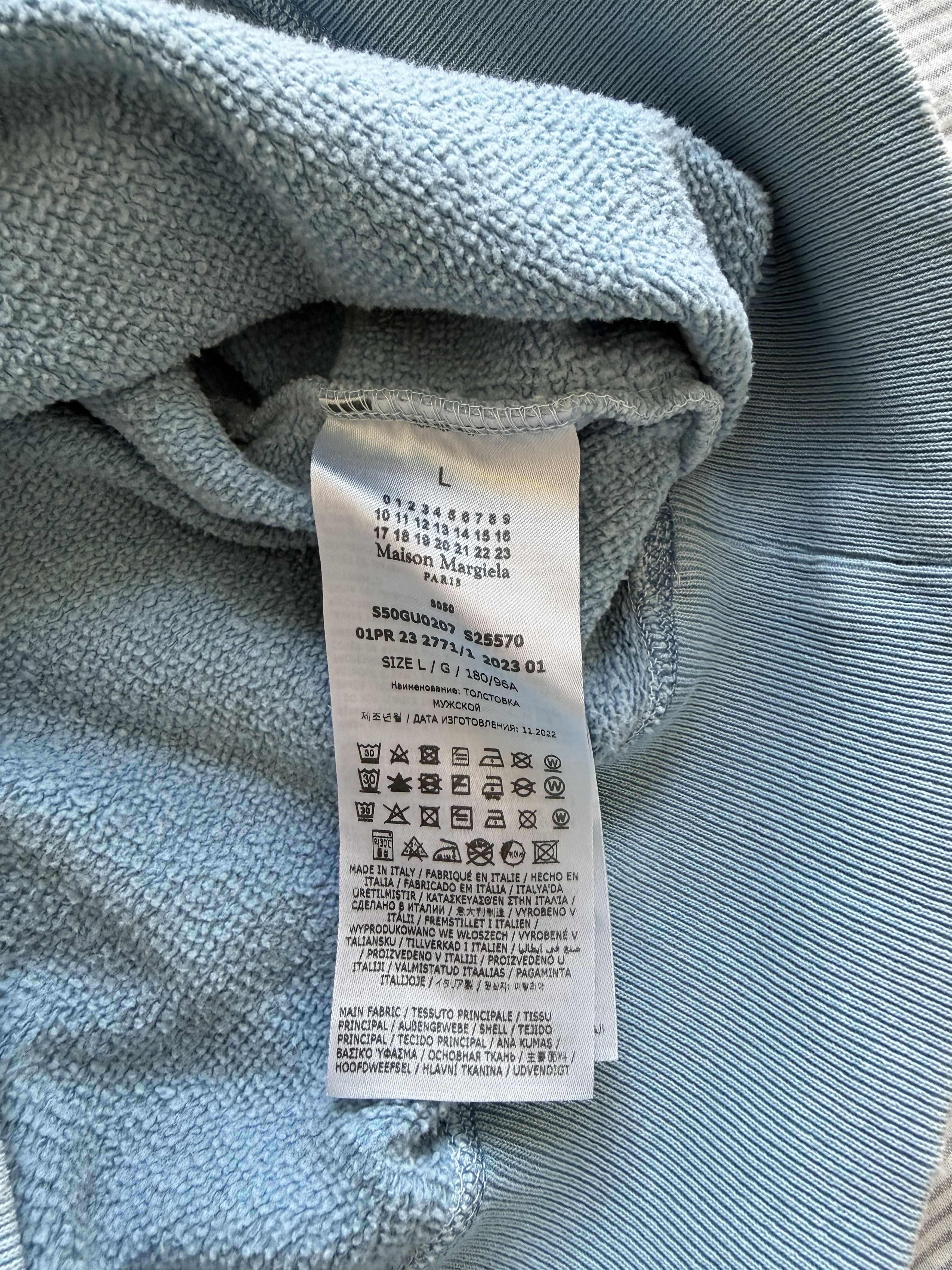 Maison Margiela Maison Margiela French Terry Crewneck Sweatshirt in Blue Size US L / EU 52-54 / 3 - 9 Thumbnail