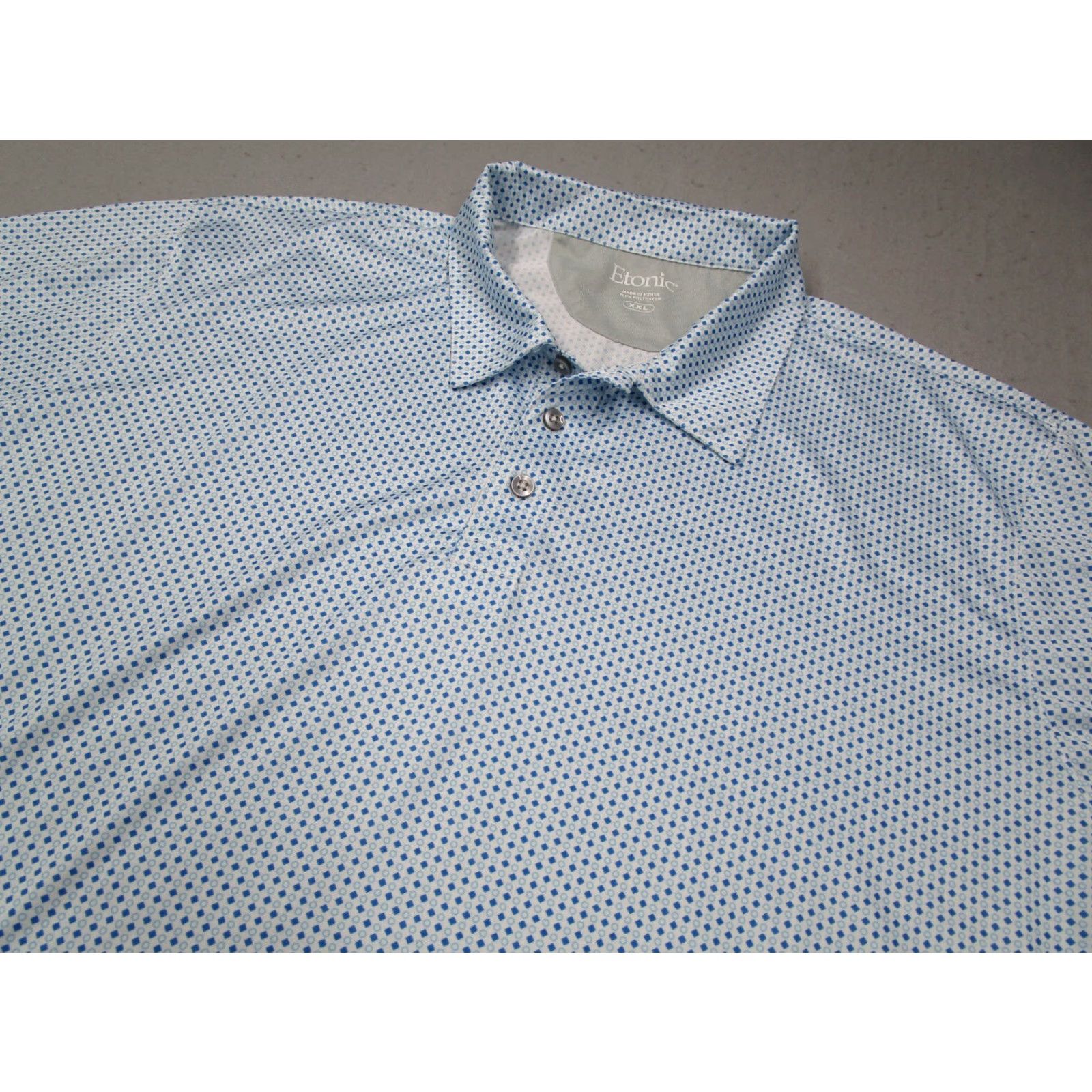 Vintage Etonic Polo 2XL Blue Golf Casual Performance Shirt Mens Size US XXL / EU 58 / 5 - 2 Thumbnail