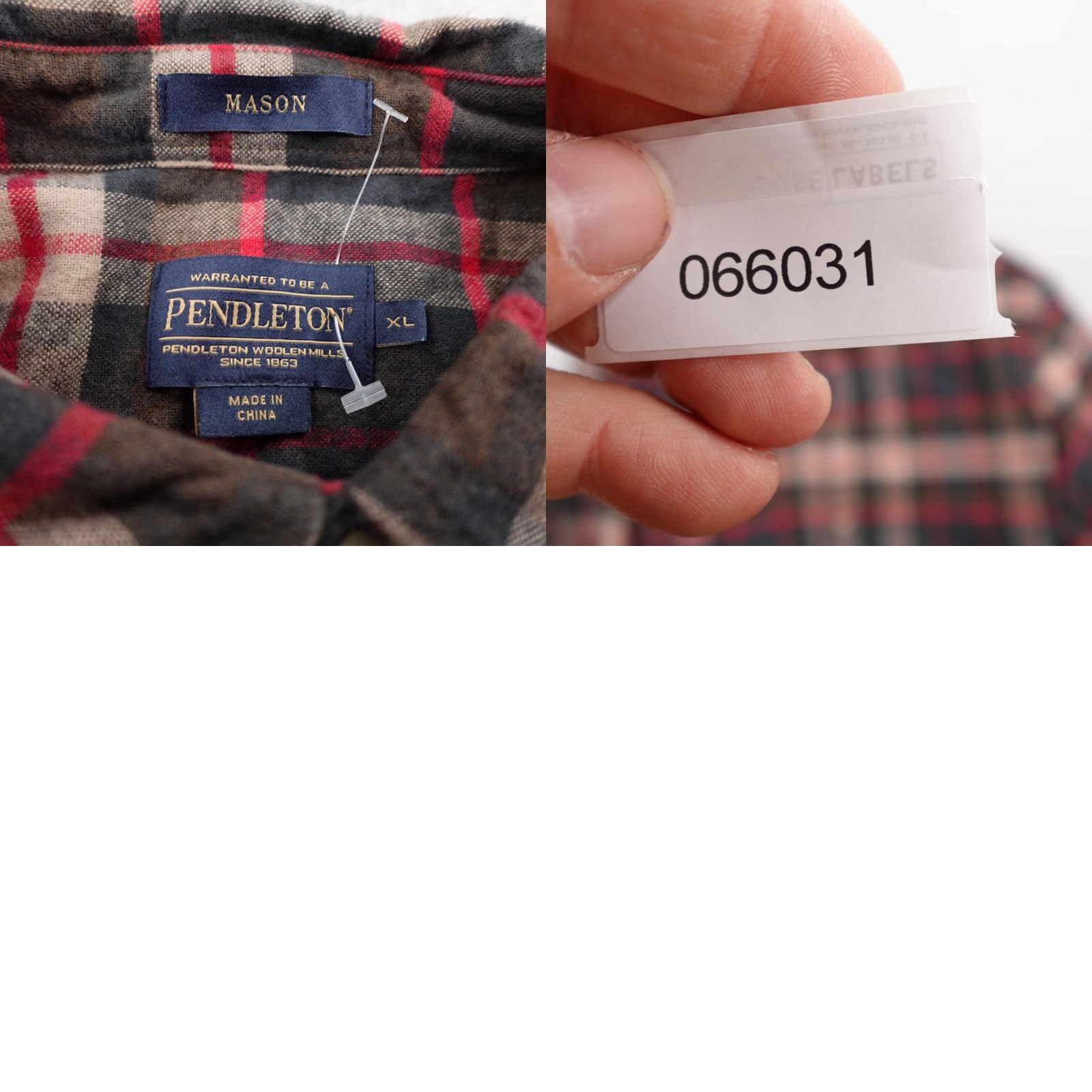 Pendleton Pendleton Shirt Mens XL Gray Red Brown Plaid Mason Flannel Button-Up Long Sleeve Size US XL / EU 56 / 4 - 8 Thumbnail