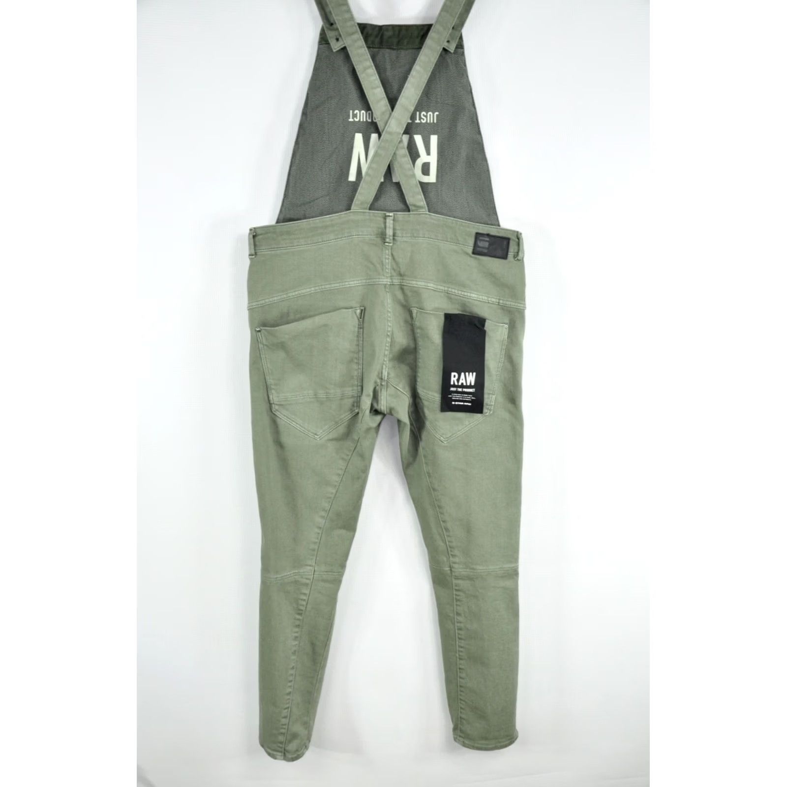 G-Star G-Star Army Radar Slim Overall Pants Bog Green Women's S Slim Overall Pants Green 98% Cotton 2% Elastane Women’s Size S Size 28" / US 6 / IT 42 - 2 Thumbnail