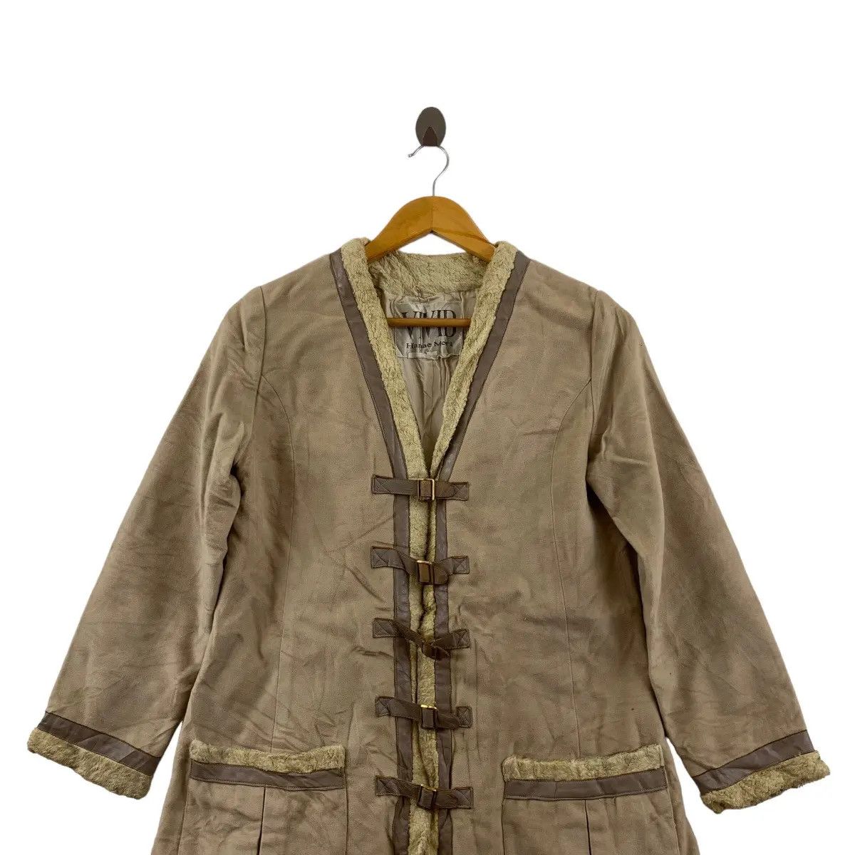 Hanae Mori × Vintage Vintage HANAE MORI VIVID Collection Faux Fur Trench Coat Size S / US 4 / IT 40 - 2 Thumbnail