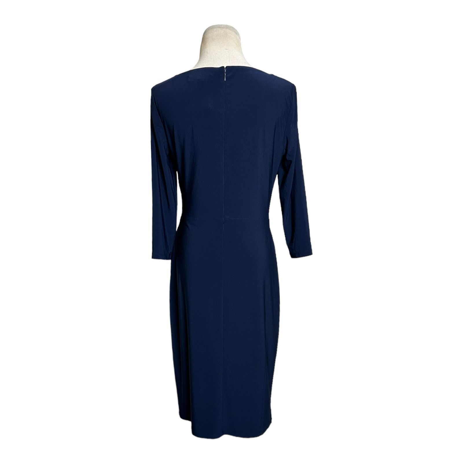 Ralph Lauren Ralph Lauren navy blue 3/4 sleeves cowl neck dress size 2 Size XS / US 0-2 / IT 36-38 - 12 Thumbnail
