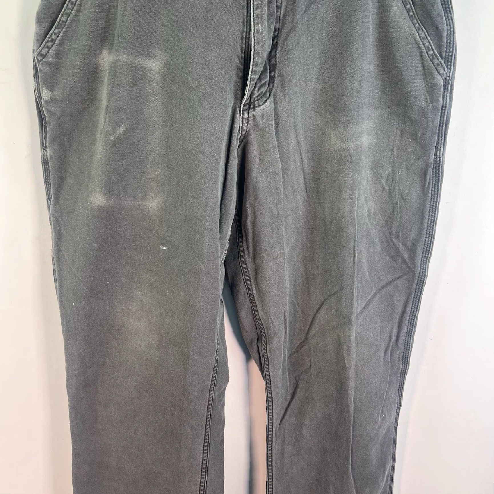 Carhartt VINTAGE Carhartt Relaxed Fit Canvas Work Pants Mens SZ 34 Gray Casual Durable Jeans Size US 34 / EU 50 - 3 Thumbnail