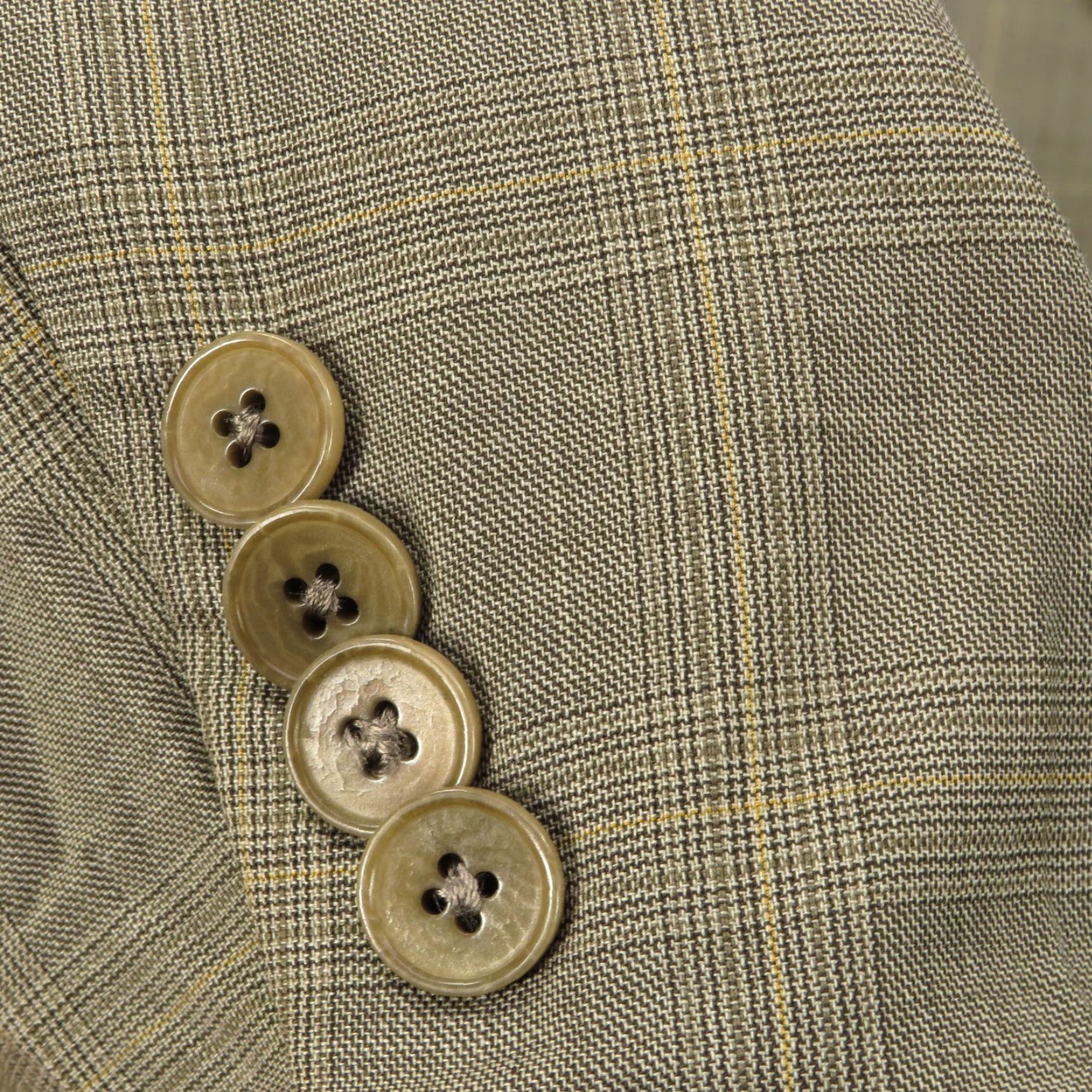 Ermenegildo Zegna Ermenegildo Zegna Trofeo Suit 46R Glencheck Wool Tan Jacket Cuffed Trouser 40x32 Size US 30 / EU 46 - 2 Thumbnail