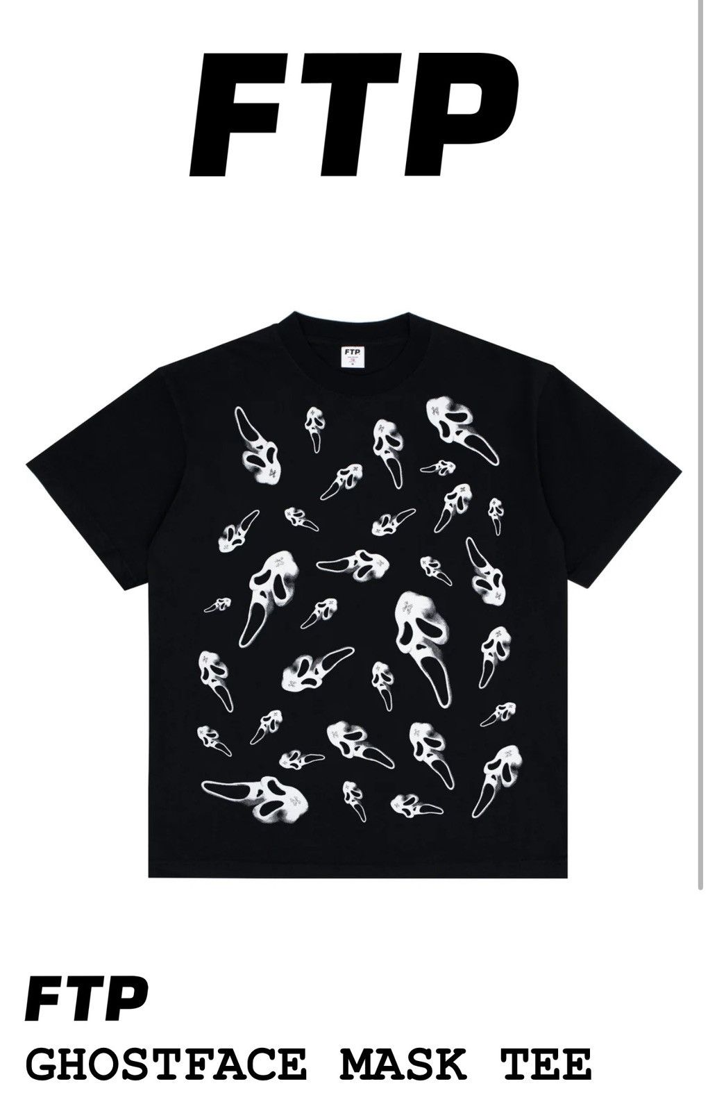Fuck The Population FTP Ghostface mask tee Black 2XL Size US XXL / EU 58 / 5 - 4 Thumbnail