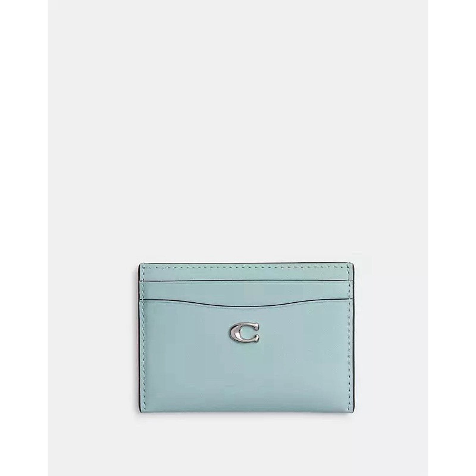 Coach NWT Coach Essential Card Case CM435 Silver/Light Blue Size ONE SIZE - 4 Thumbnail