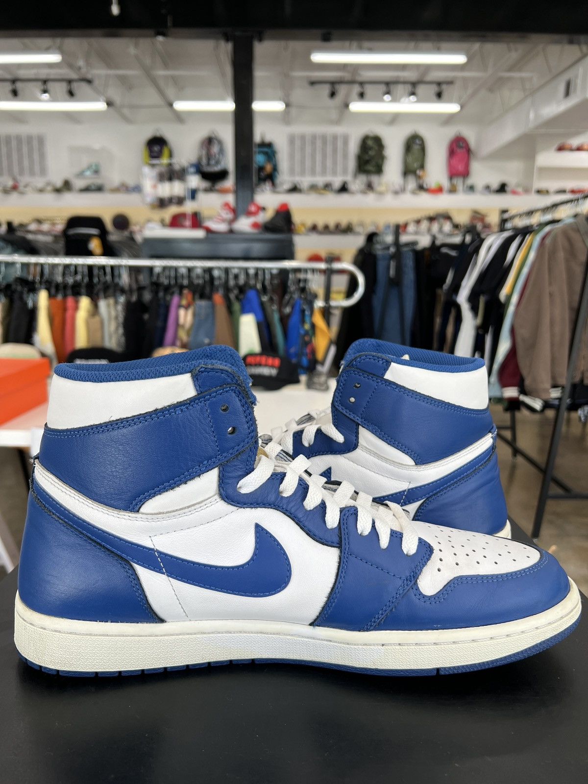 Jordan Brand × Nike Air Jordan 1 Storm Blue Sz. 13 (2016) Size US 13 / EU 46 - 4 Thumbnail