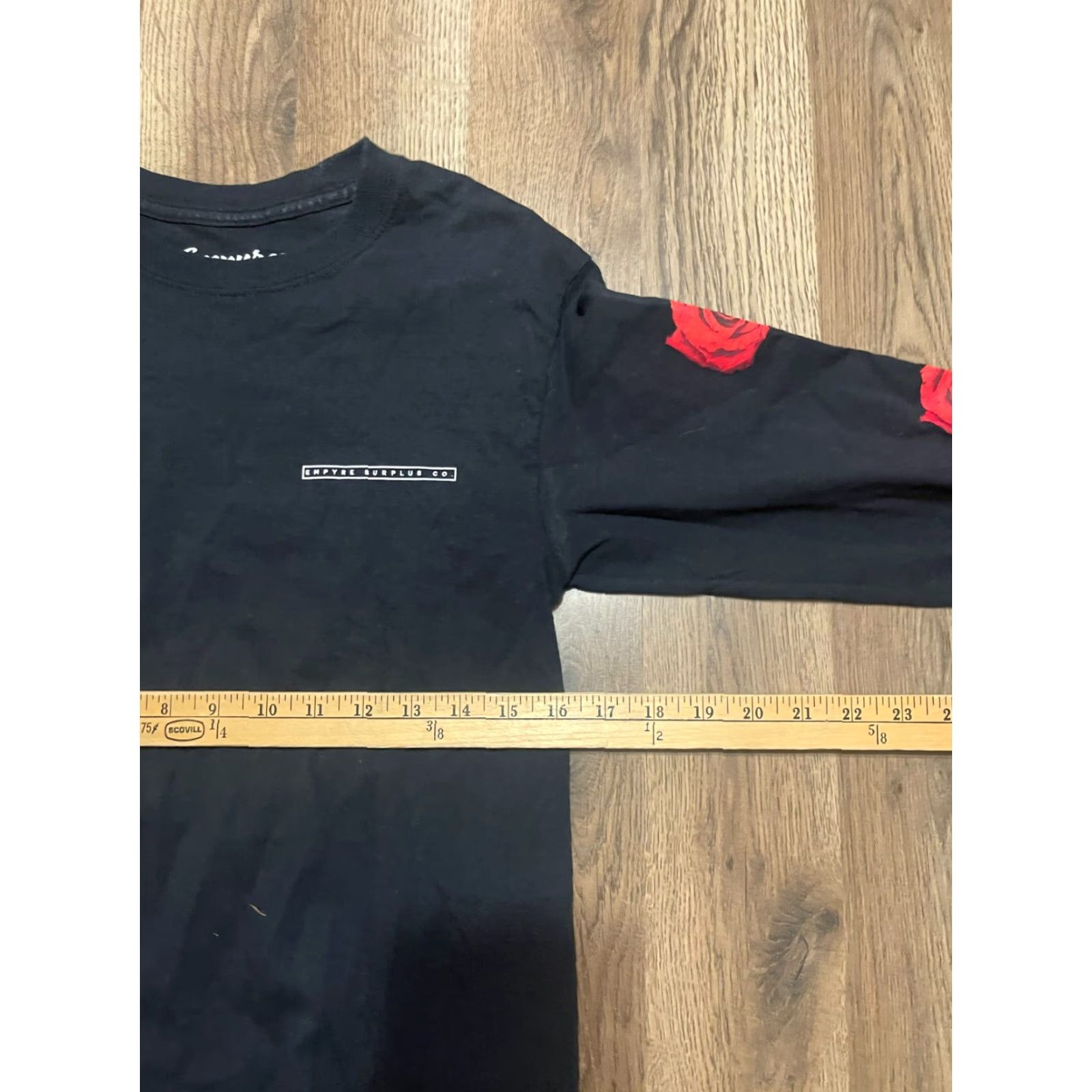 Empyre Empyre Women's Shirt, Small, Black, Red Floral, Long Sleeve, Crew Neck, Casual, Regular, Colorful, Fall Spring Summer, Womens Size S / US 4 / IT 40 - 5 Thumbnail