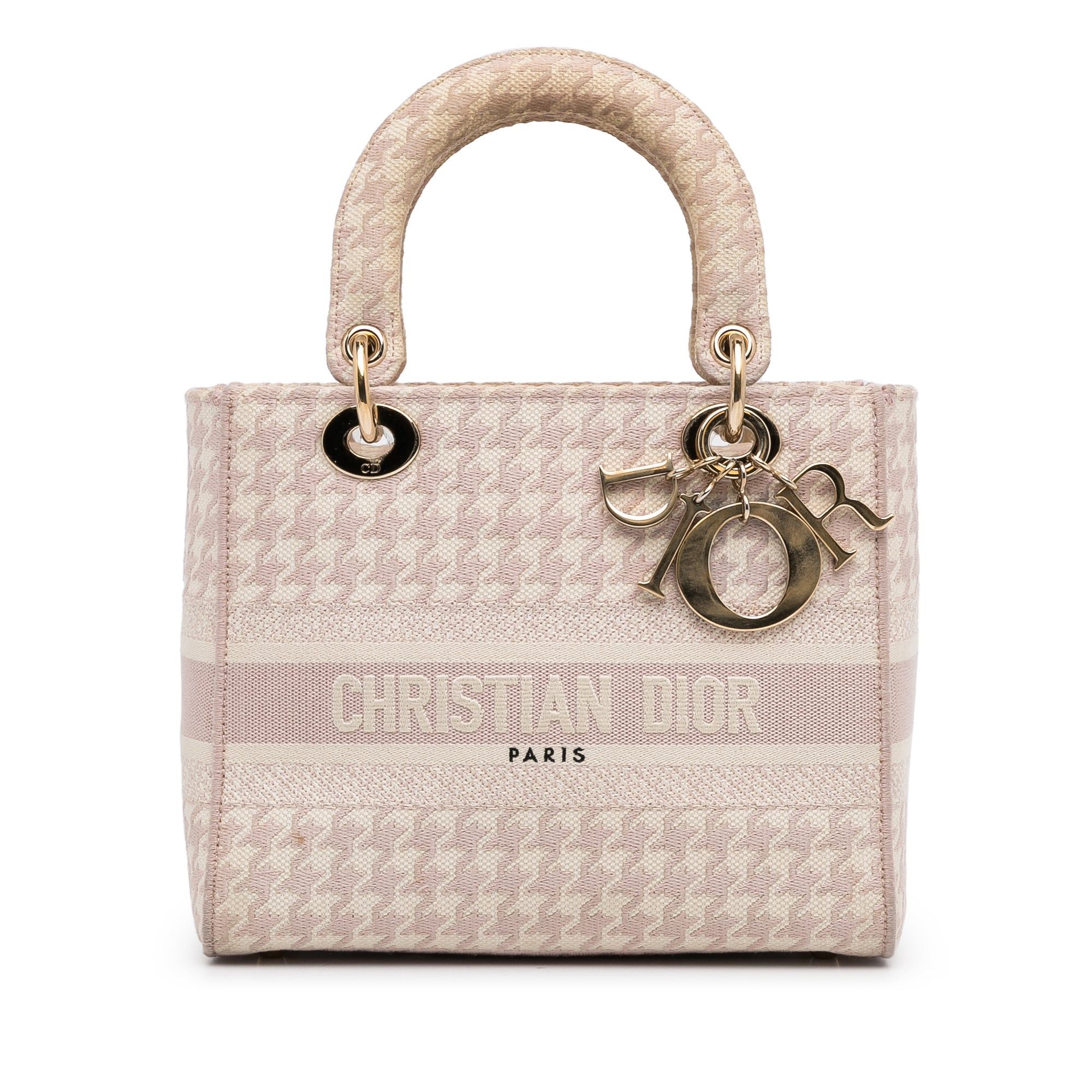 Dior Dior Small Houndstooth Lady D-Lite Pink Size ONE SIZE - 1 Thumbnail