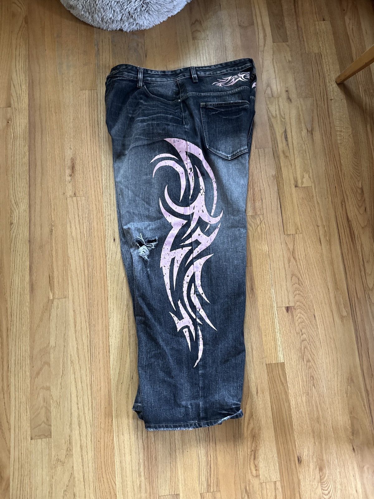 Jaded London Jaded London Black and Pink Tribal Pants Size US 38 / EU 54 - 2 Thumbnail
