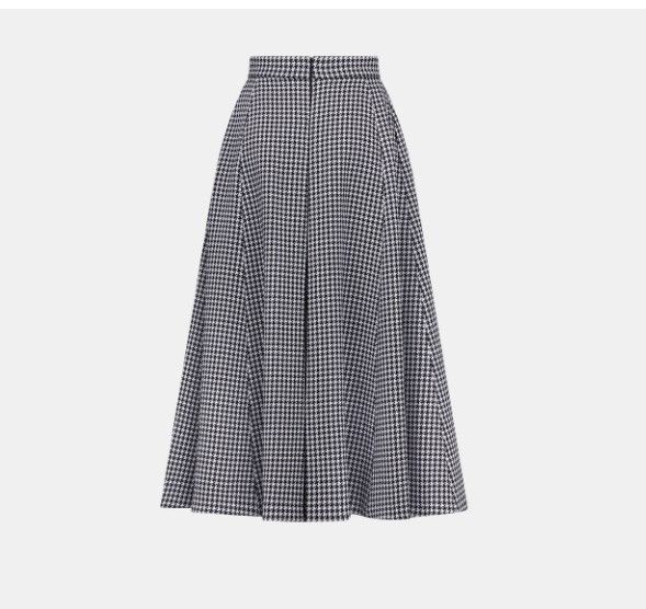 Dior o1w1db11124 Mid-Length Skirt in Black & White Size 25" / US 0 / IT 36 - 2 Thumbnail
