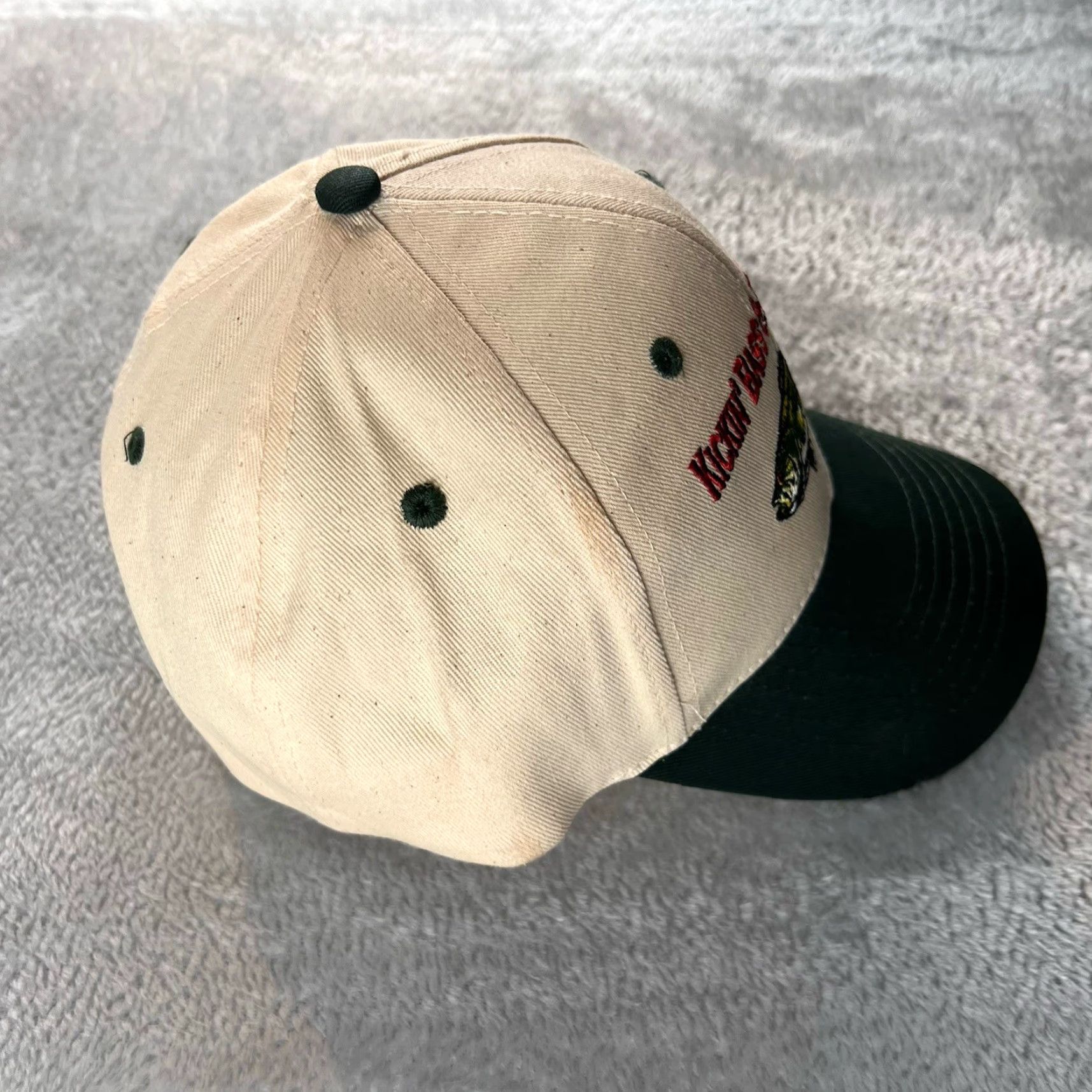 Vintage Bass Snapback Cap Hat Embroidered Adjustable Baseball Cap One Size Men Cream Solid Cotton Polyester Sport Outdoor Fish Summer Spring Fall Vintage: No Size ONE SIZE - 2 Thumbnail