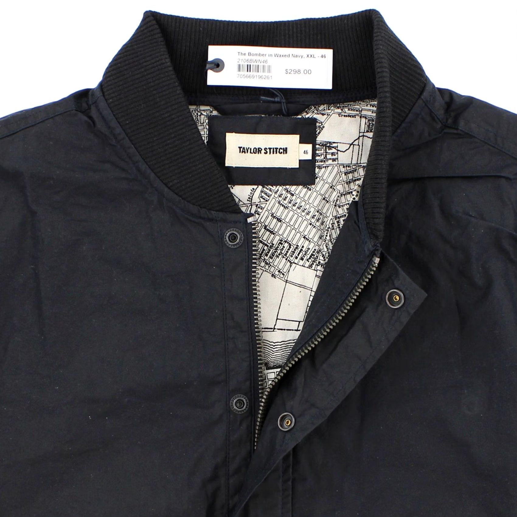 Taylor Stitch Taylor Stitch The Bomber Jacket Men's 2XL Navy 100% Waxed Organic Cotton Canvas Wind-Resistant Water Resistant Short Jacket Size US XXL / EU 58 / 5 - 4 Thumbnail