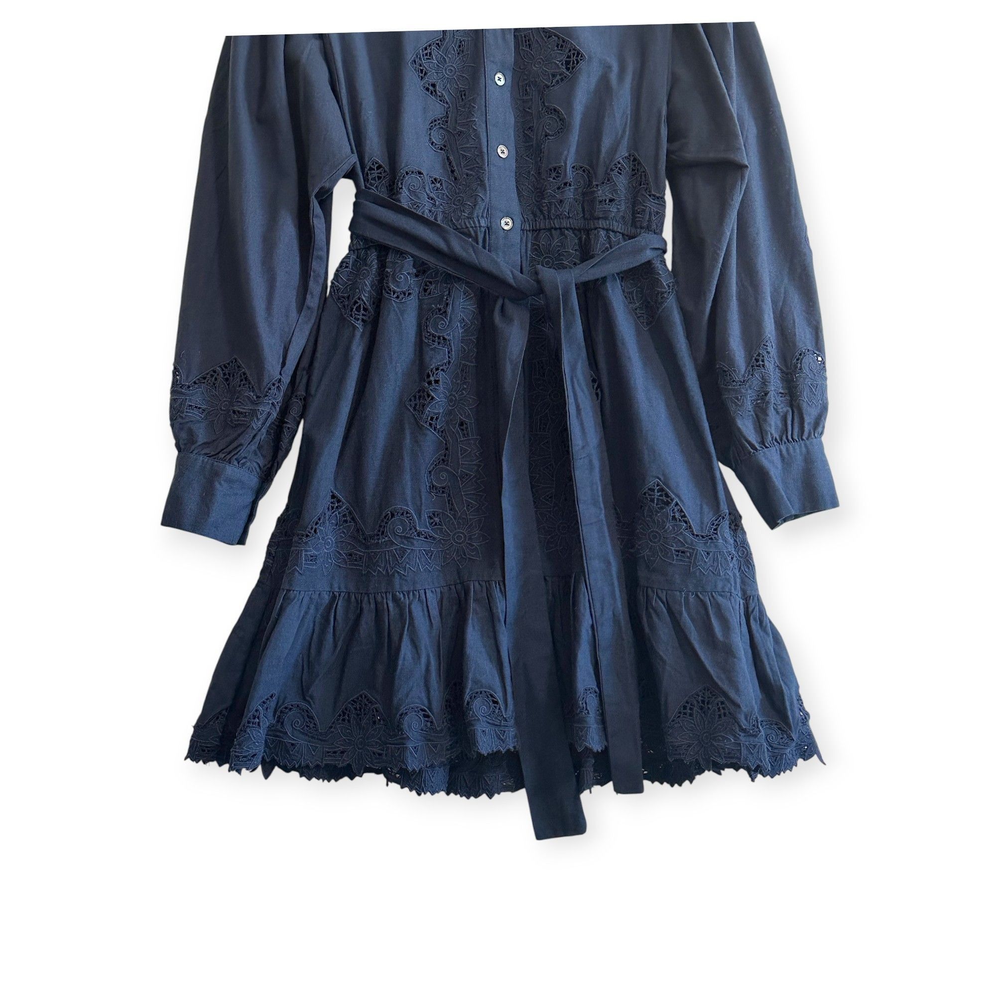 Sea New York Sea New York Anita Eyelet Mini Dress Navy Size 2 NWT Size XS / US 0-2 / IT 36-38 - 10 Thumbnail