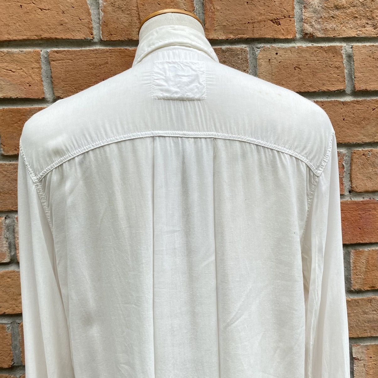Japanese Brand G.O.A White Soft Long Sleeve Shirt Size US XL / EU 56 / 4 - 14 Thumbnail