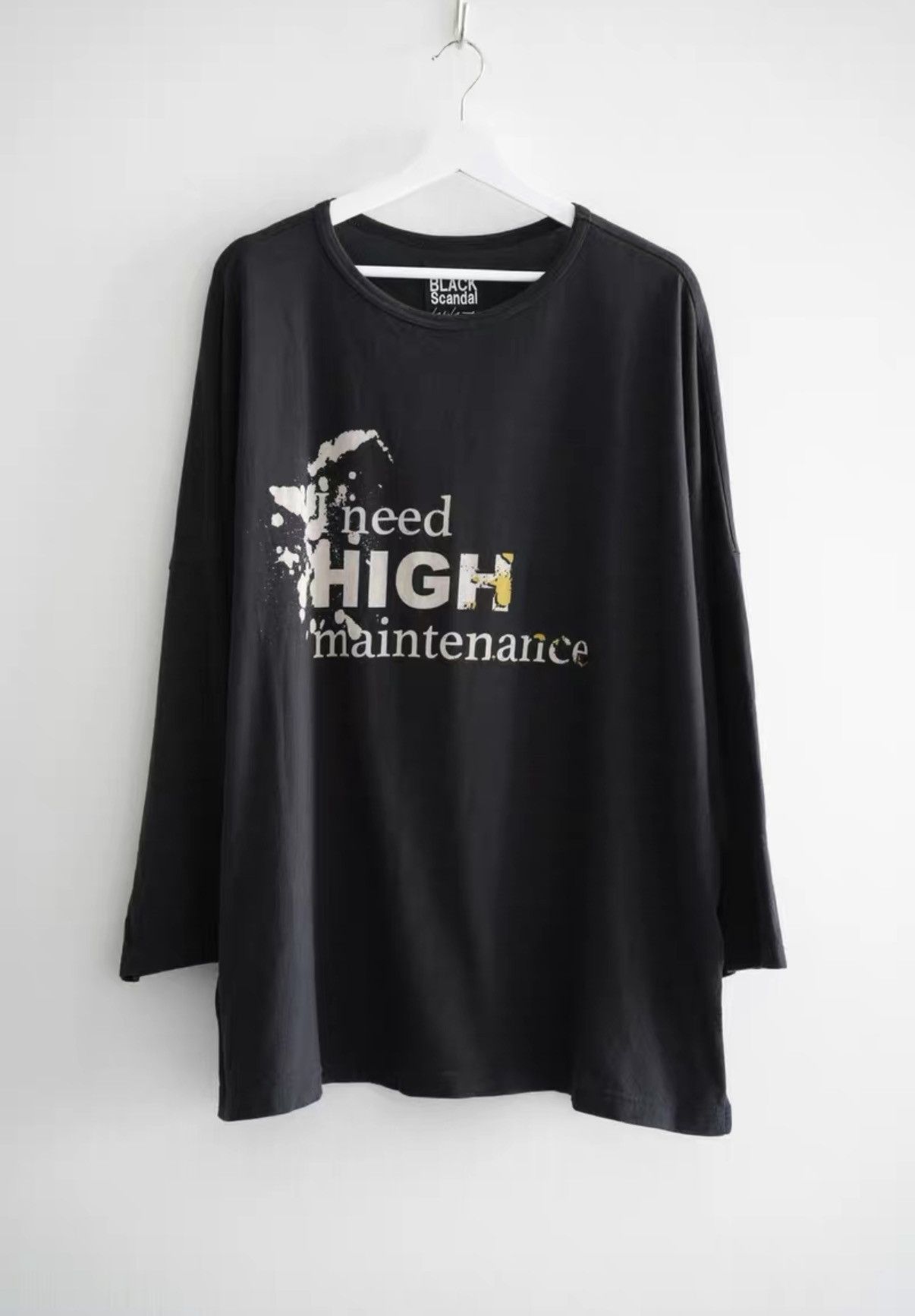 Yohji Yamamoto Yohji Yamamoto Batwing Sleeve Slogan Long Sleeve T-shirt K4 Size US M / EU 48-50 / 2 - 1 Thumbnail