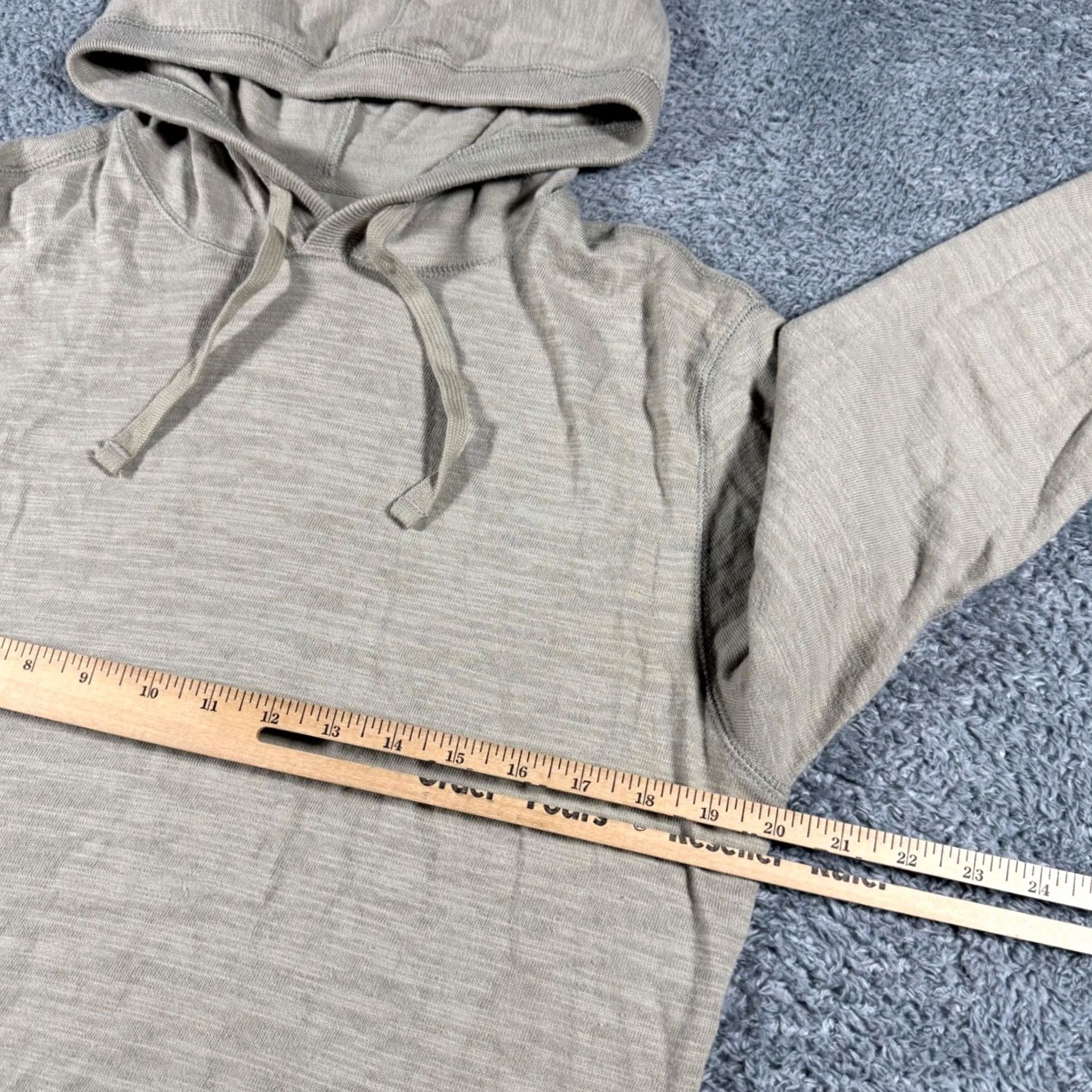 Faherty Faherty Hoodie Mens Medium Tan Organic Cotton Knit Pullover Size US M / EU 48-50 / 2 - 5 Thumbnail