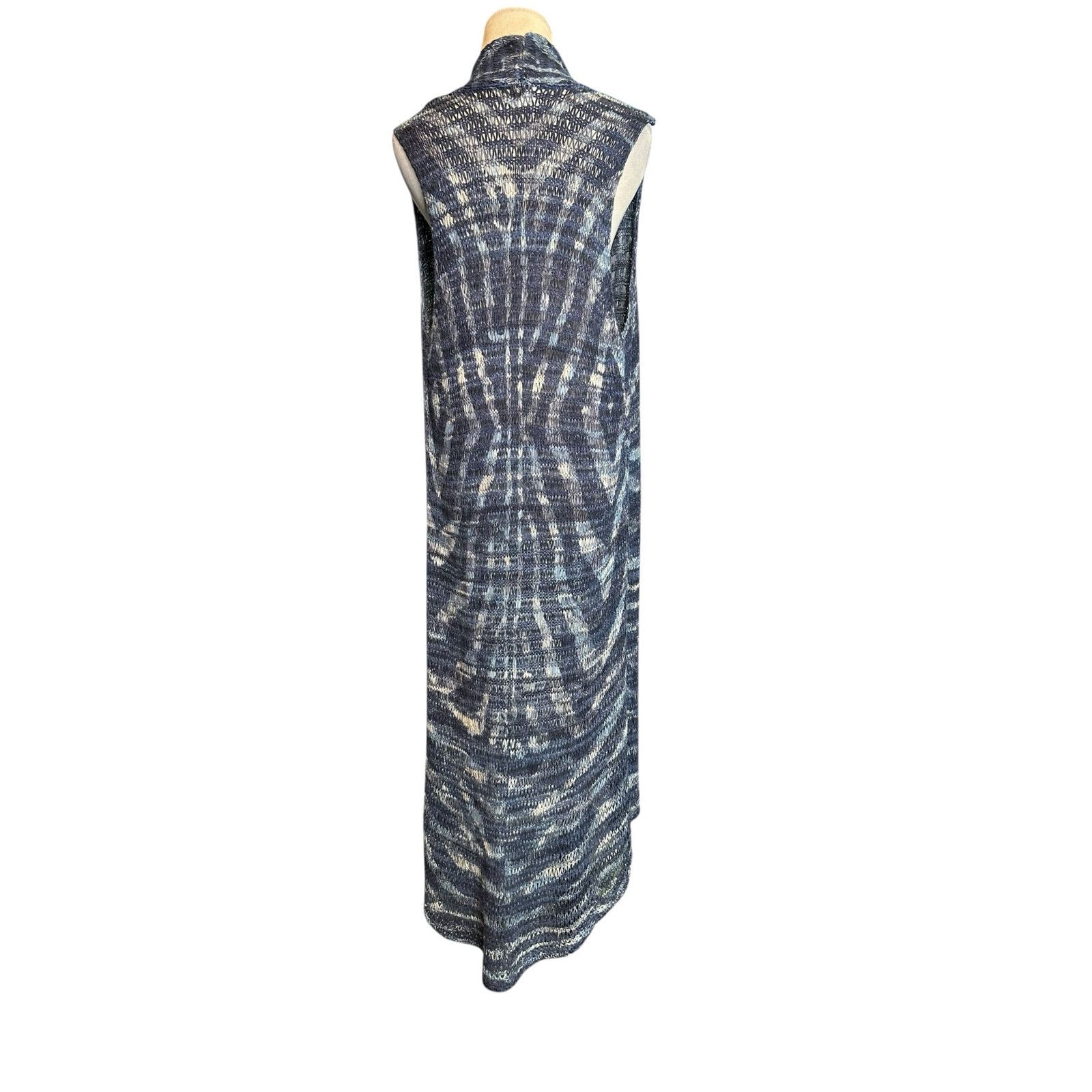 Chicos Chicos blue sleeveless long vest kimono cardigan size 1 - M Size M / US 6-8 / IT 42-44 - 9 Thumbnail