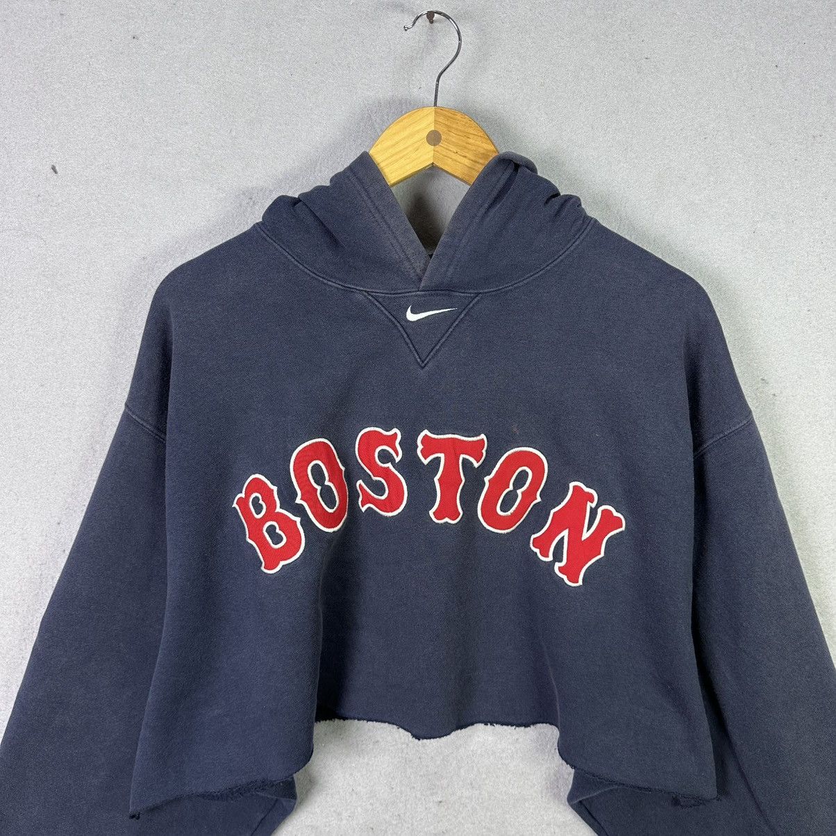 Nike Vintage Nike Team Boston Cropped Hoodie Size US XL / EU 56 / 4 - 2 Thumbnail