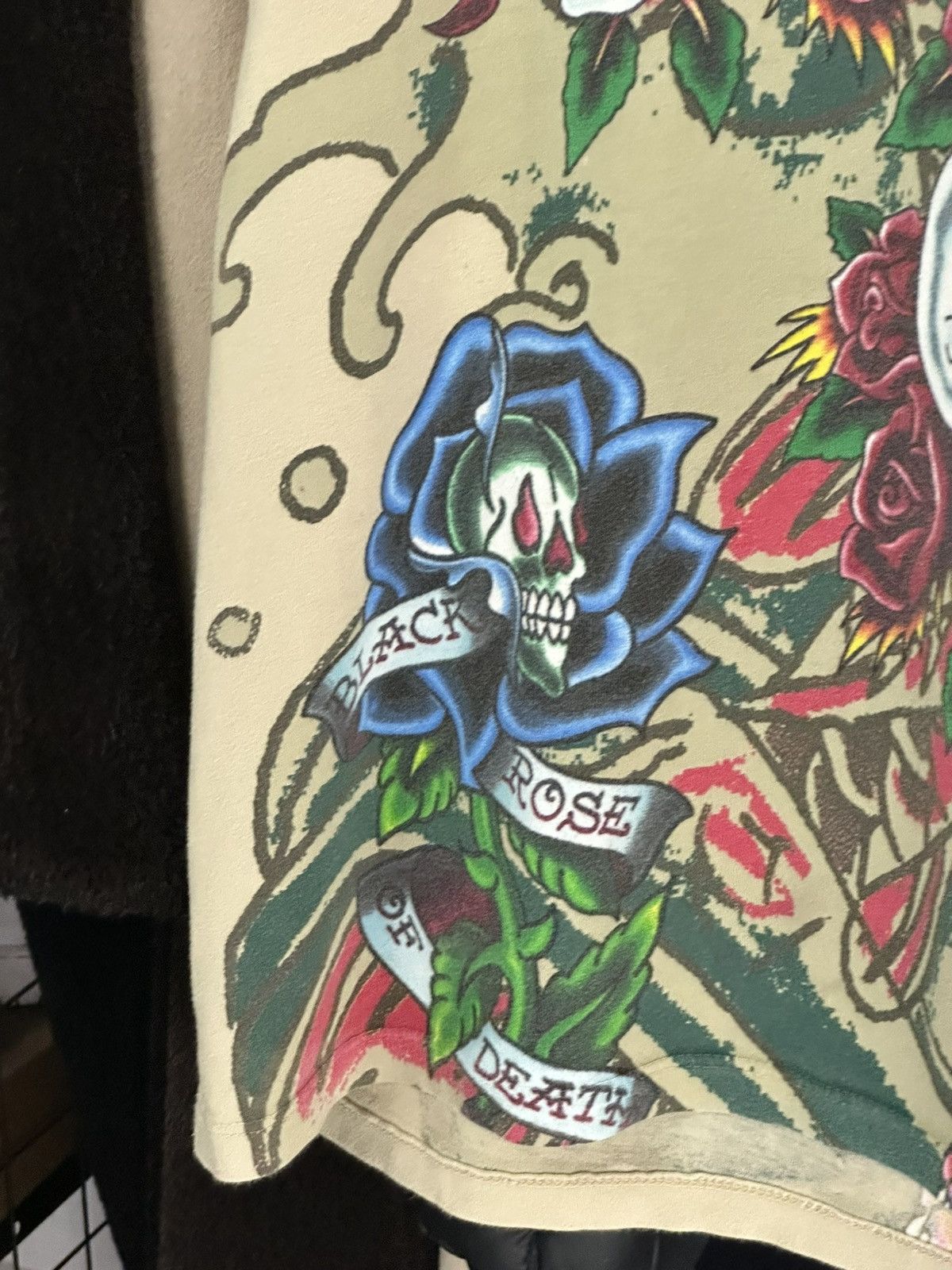 Christian Audigier × Ed Hardy × Vintage Black Rose Of Death Short Sleeve Tee Size US S / EU 44-46 / 1 - 5 Thumbnail