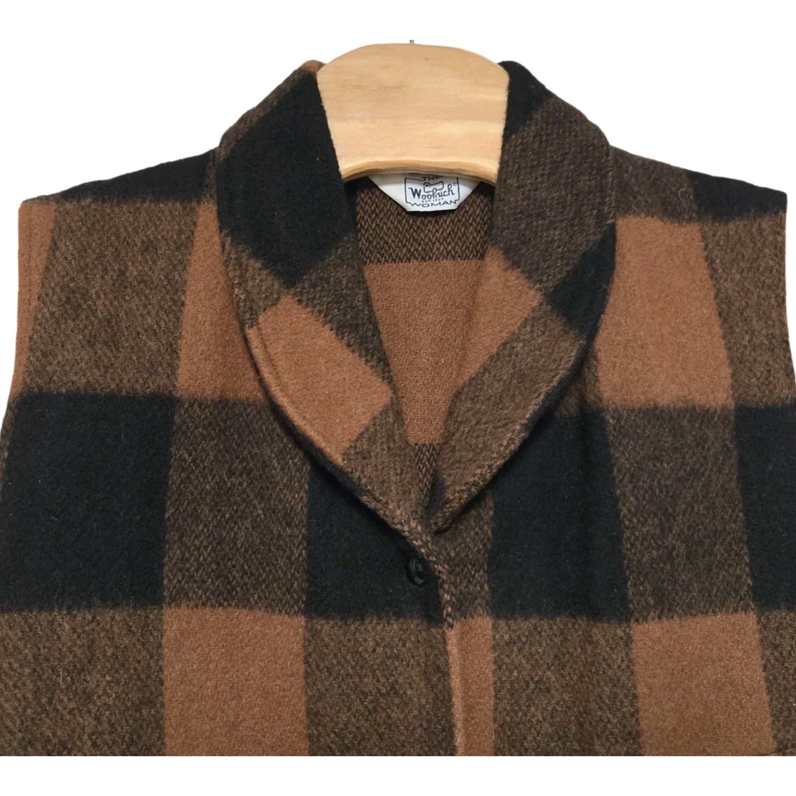 Vintage VINTAGE Woolrich Vest Women M Brown Wool Nylon USA 90s Geometric Southwestern Western Tribal Vintage Shirt? Size M / US 6-8 / IT 42-44 - 2 Thumbnail