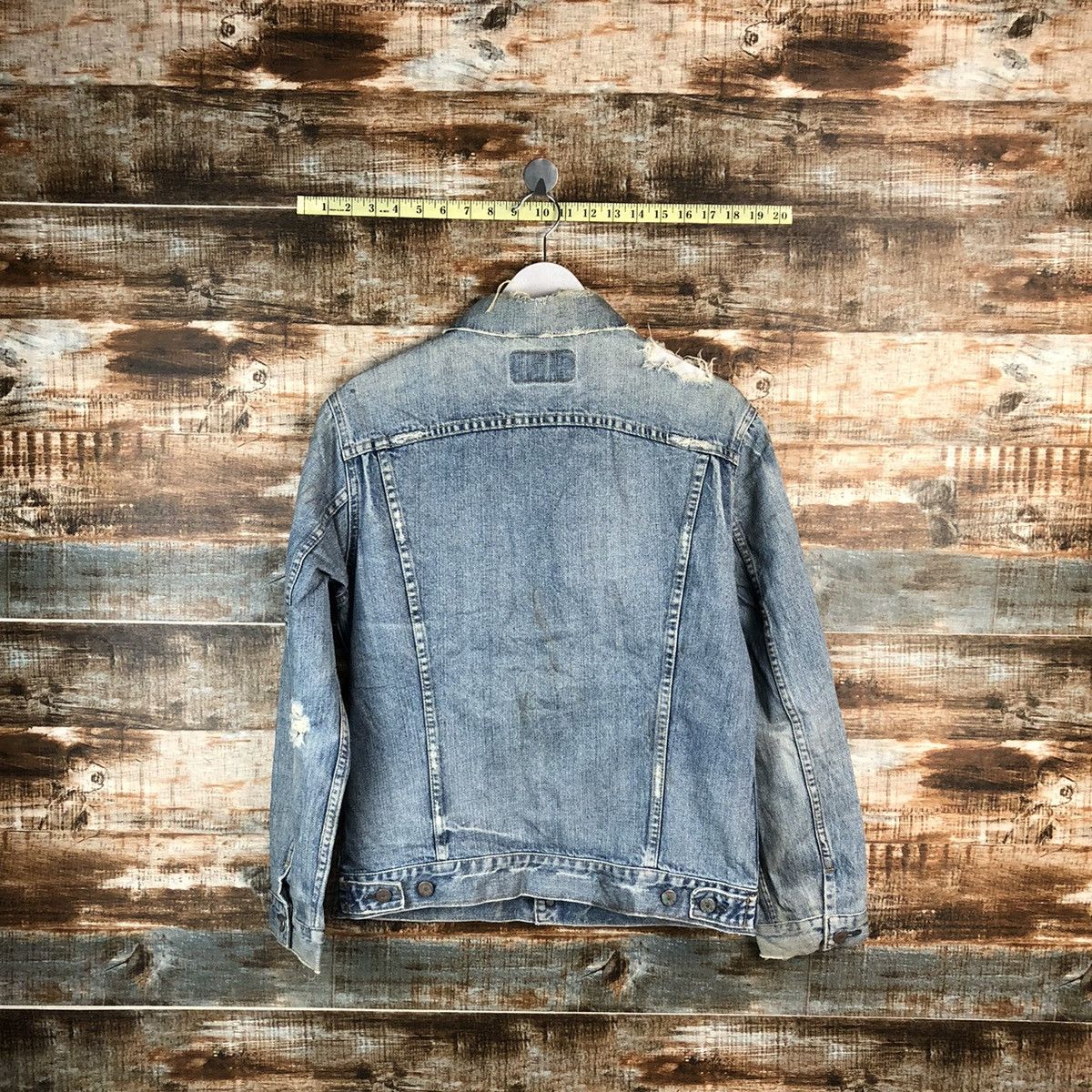 Levi's Levis ripped distressed vintage Blue Denim Jacket #A1523 Size US M / EU 48-50 / 2 - 15 Thumbnail
