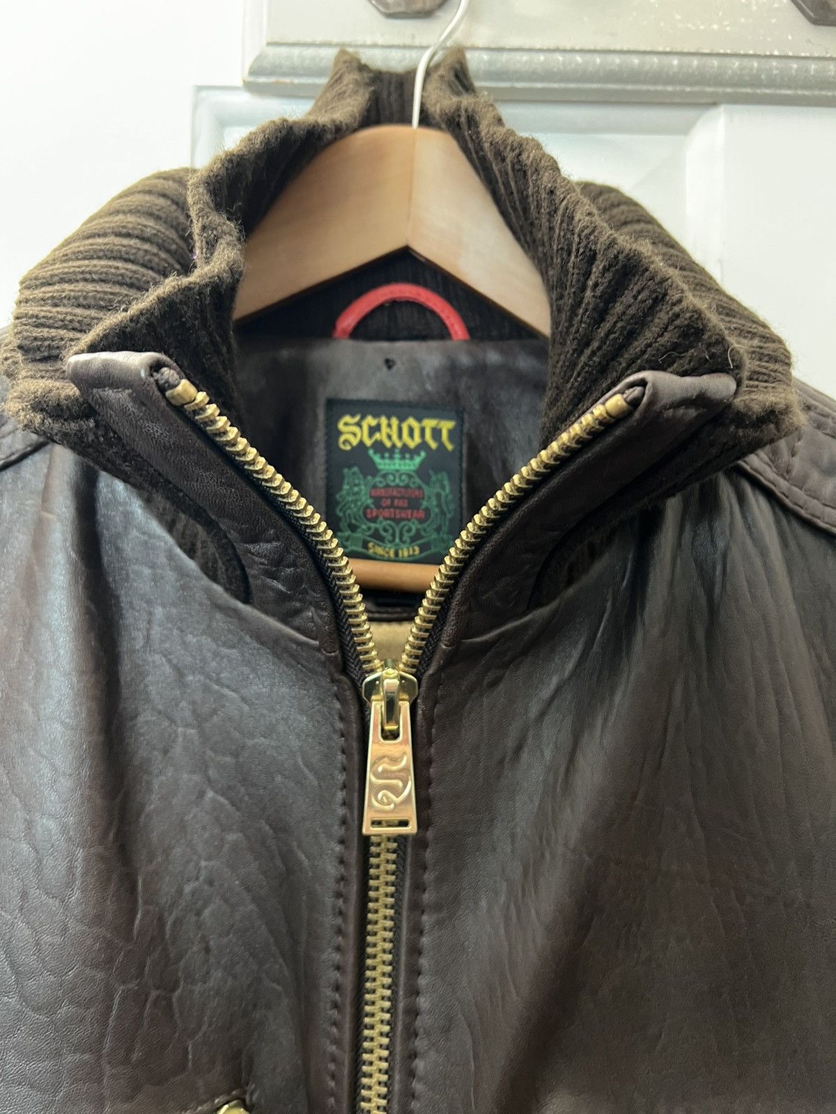 Schott Schott Brothers Rare Vintage Leather Bomber Jacket Size US L / EU 52-54 / 3 - 5 Thumbnail